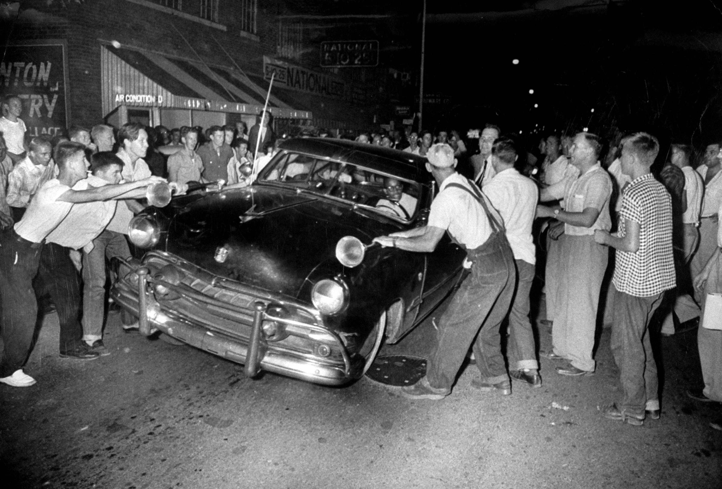 School integration and race riots in Clinton, Tennessee, 1956.