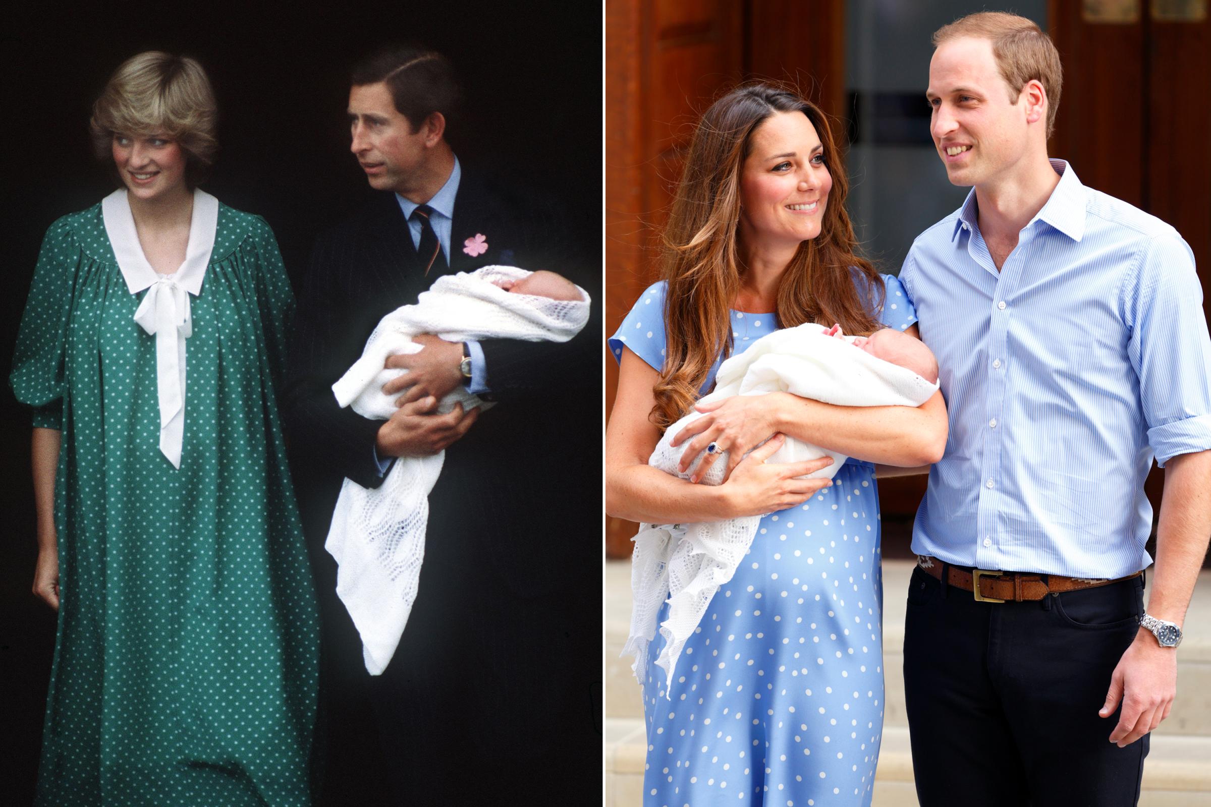 Princess Diana and Kate Duchess of Cambridge similar moments in fashion maternity