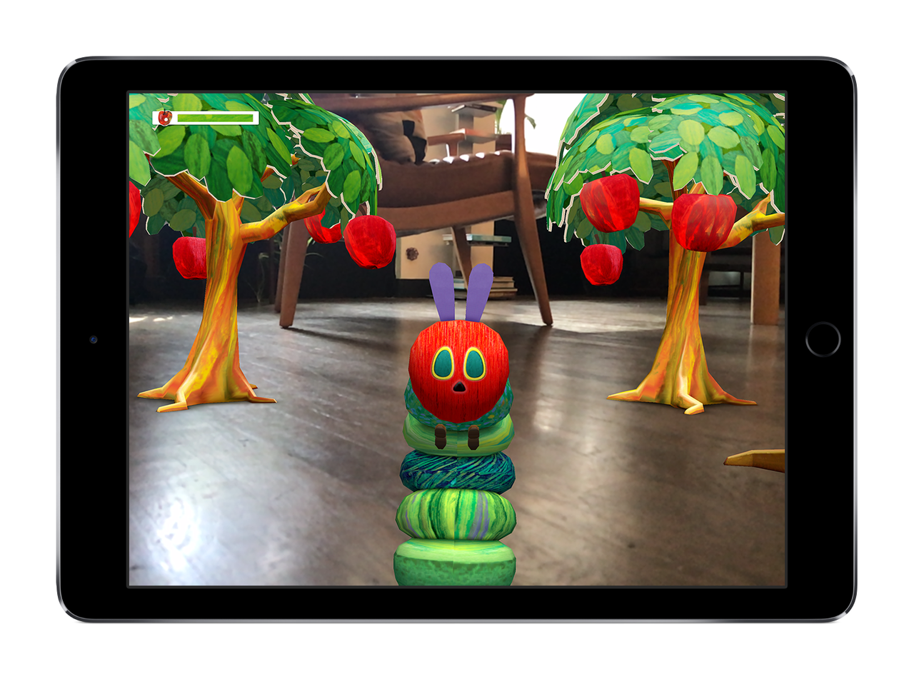 An Apple ARKit demonstration of Touch Press's The Very Hungry Caterpillar app (Apple)