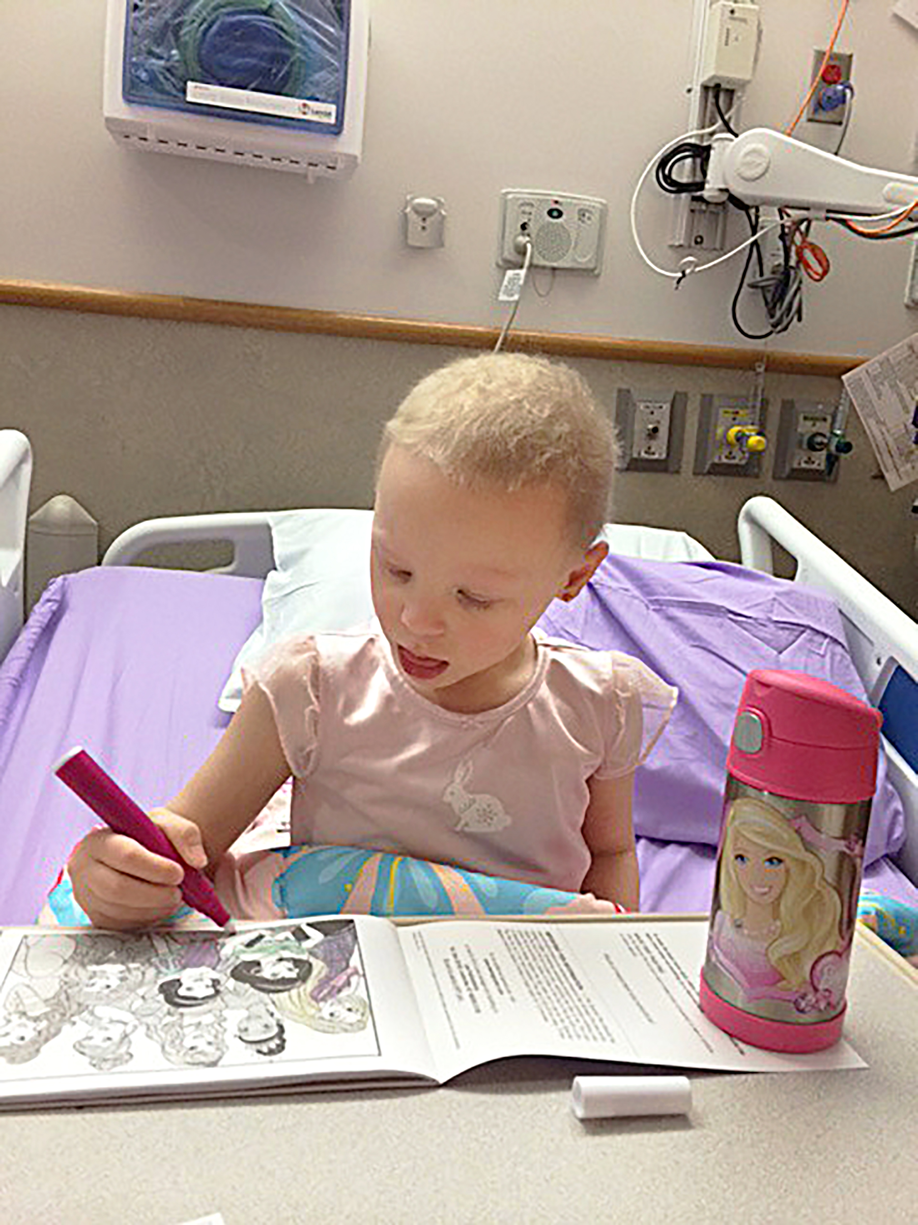 Kaitlyn at age 5, after receiving her own genetically modified immune cells (Courtesy Johnson Family)