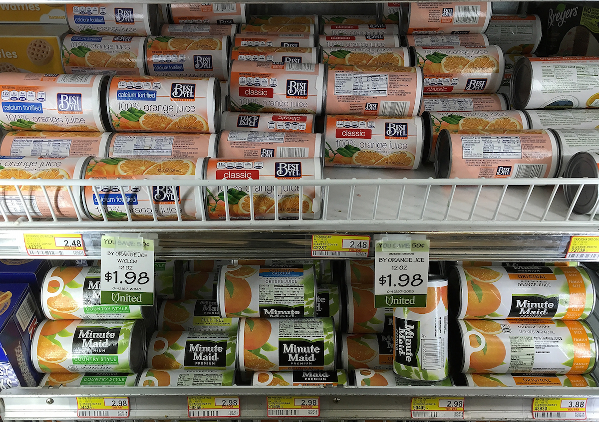 Frozen Orange Juice Sales Precipitously Decline