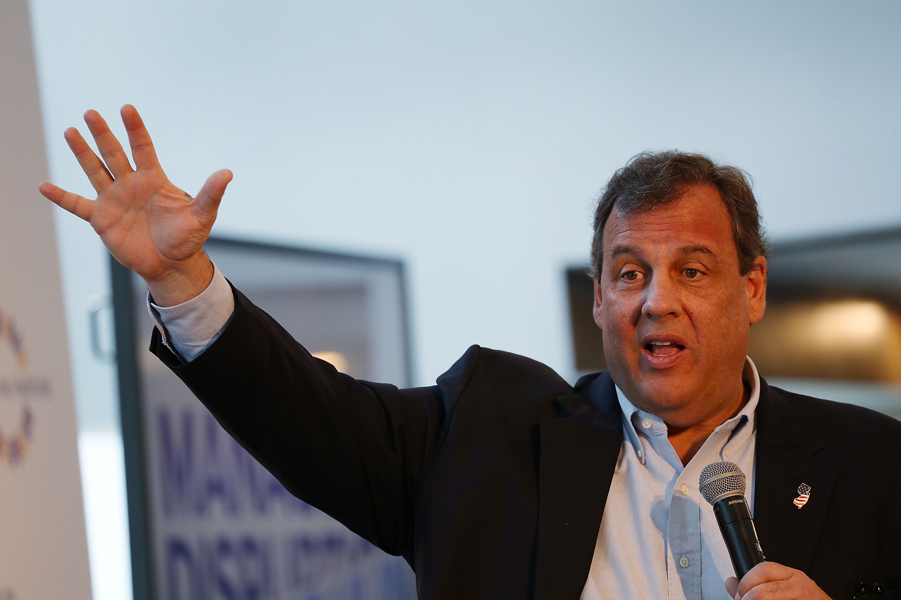 New Jersey Gov. Chris Christie speaks during the "Managing the Disruption" conference held at the Tideline Ocean Resort on April 3, 2017 in Palm Beach, Florida. (Joe Raedle/Getty Images)