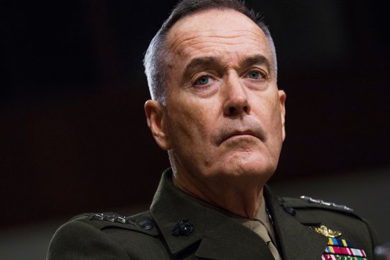 Chairman of the Joint Chiefs of Staff Gen. Joseph Dunford testifies before a Senate Armed Services Committee in Dirksen Building on the Defense Authorization Request for Fiscal Year 2018 and the Future Years Defense Program on June 13, 2017.