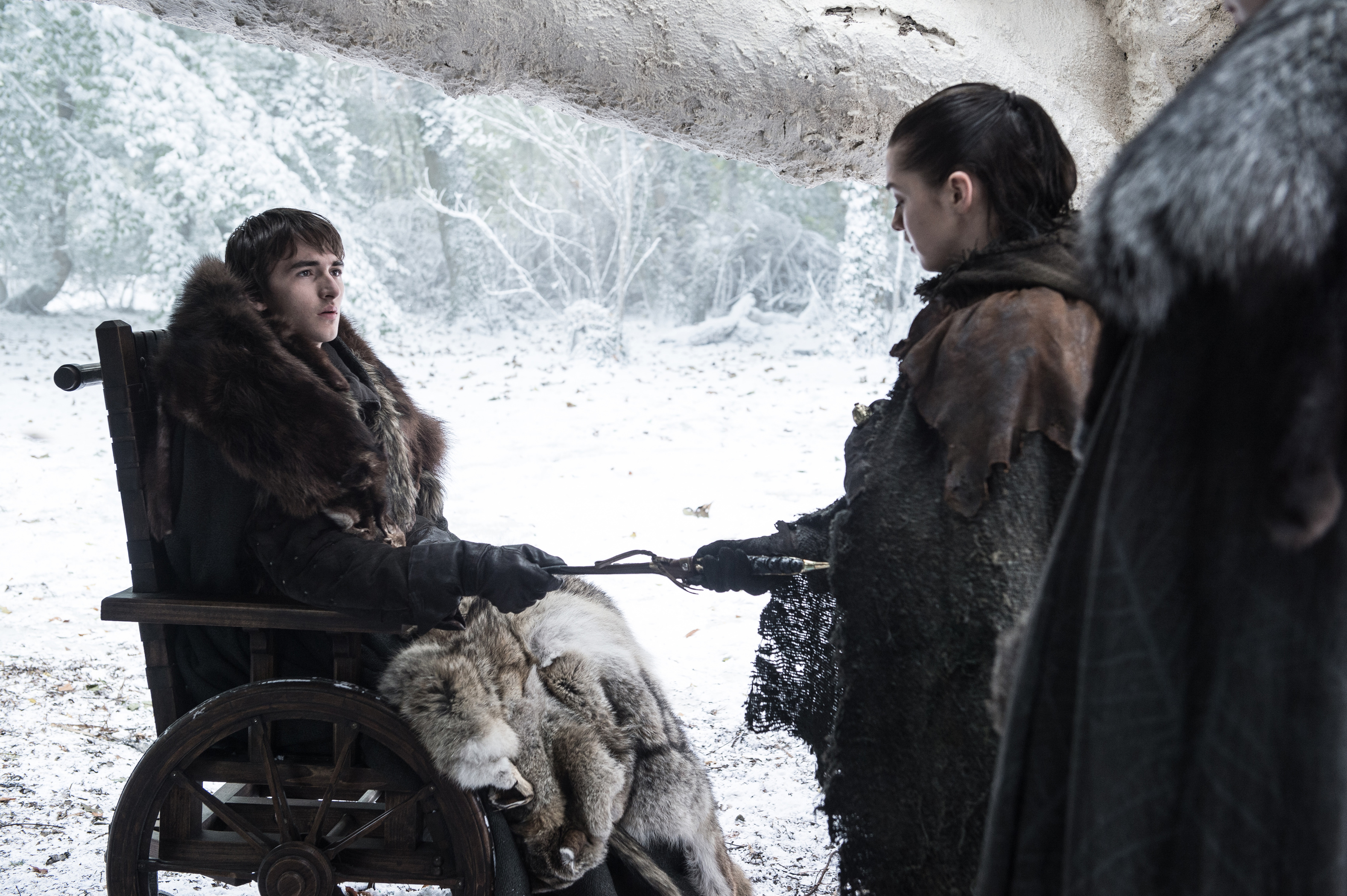 Isaac Hempstead Wright and Maisie Williams in <em>Game of Thrones</em> (Helen Sloan—HBO)