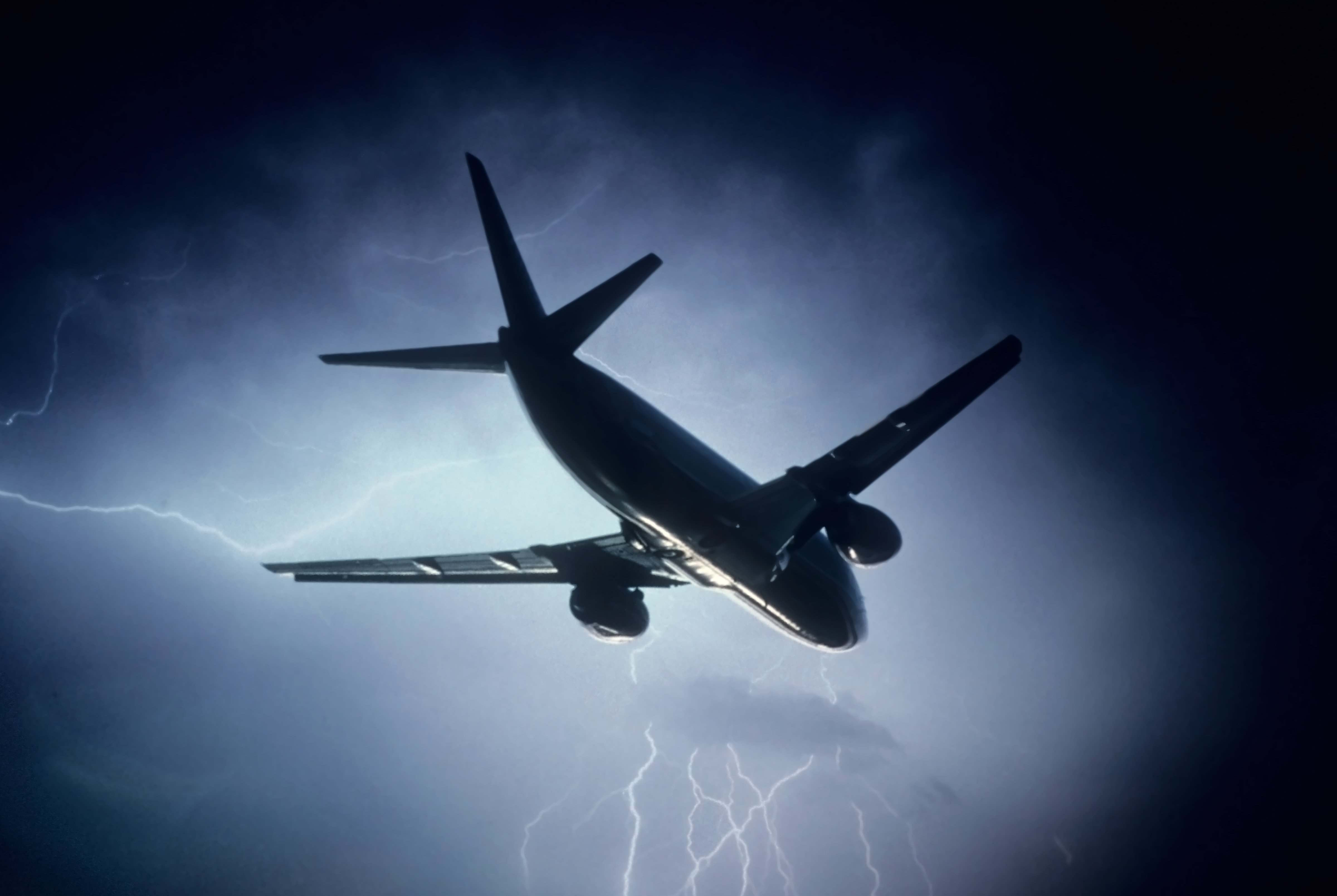 Airliner with Lightning