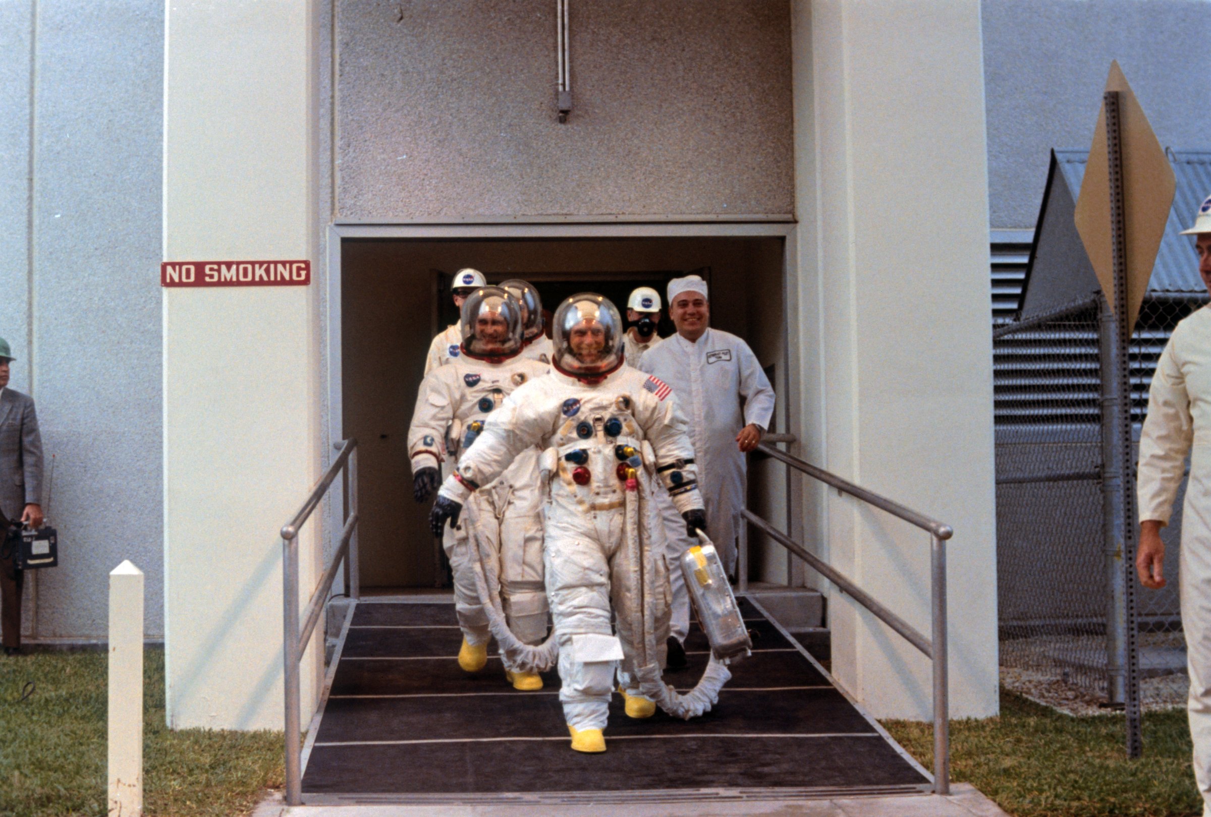 Astronauts Heading For the Launch Complex
