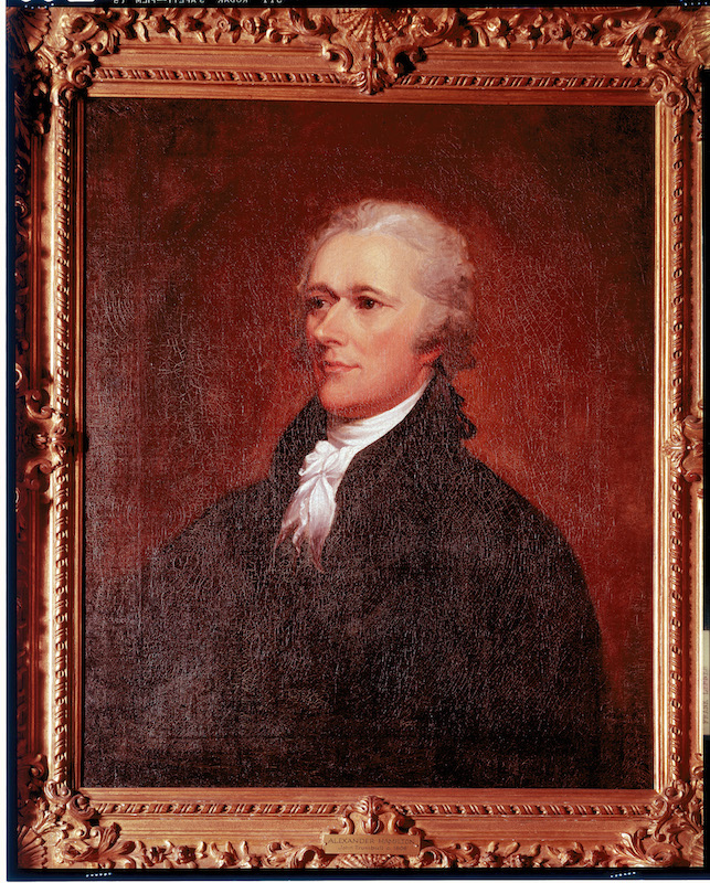 Portrait of founding father Alexander Hamilton by John