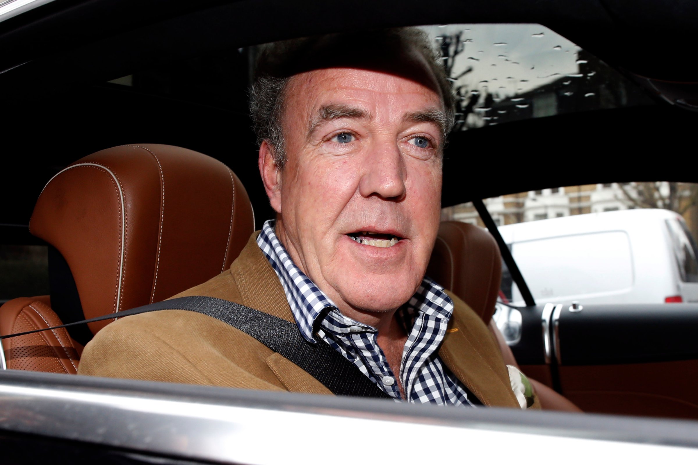 Jeremy Clarkson seen leaving his West London home on March 16, 2015 in London, England.