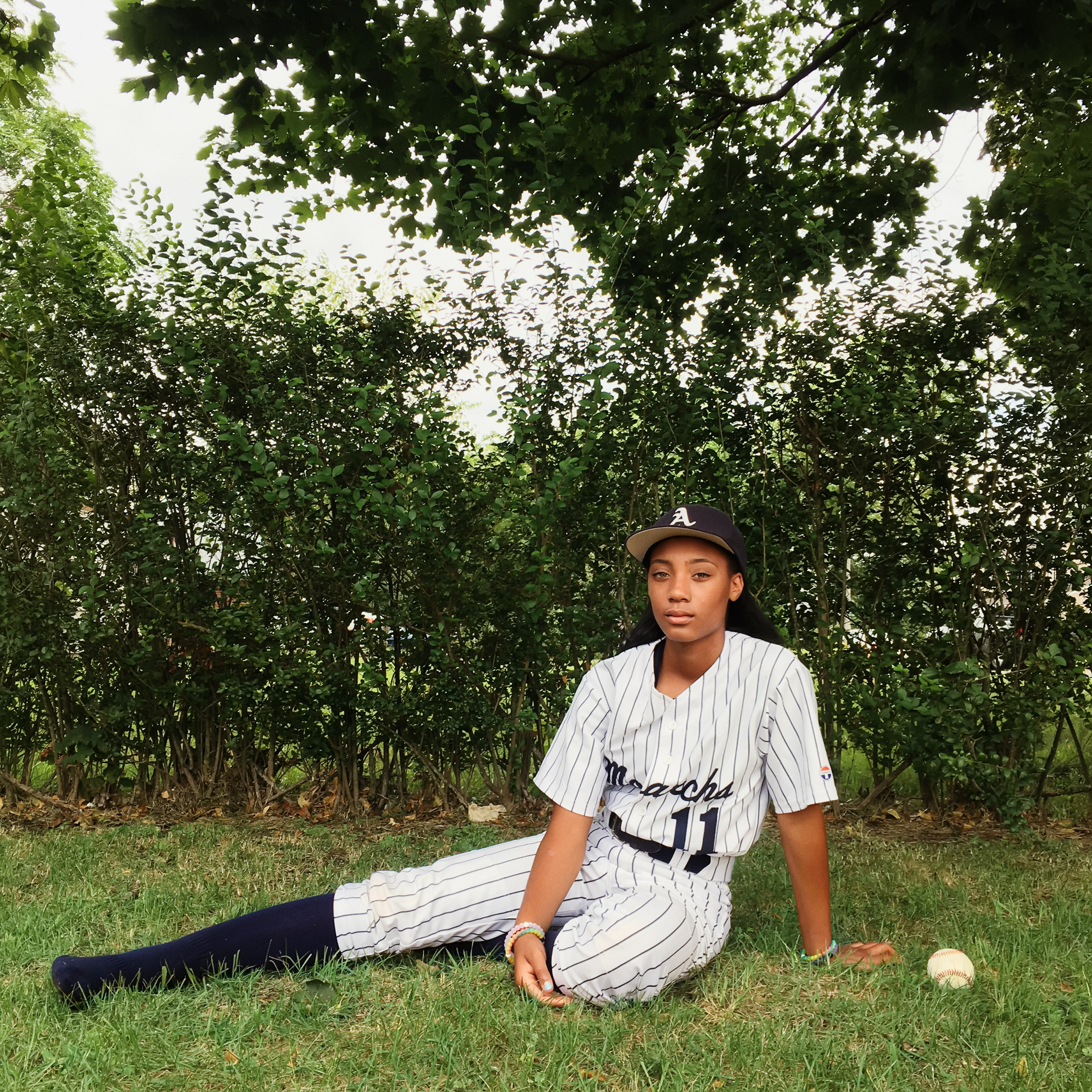 Portrait of Mo'ne Davis, photographed in the compound of her home in Willingboro, NJ, September 1, 2016. (Luisa Dörr for TIME)