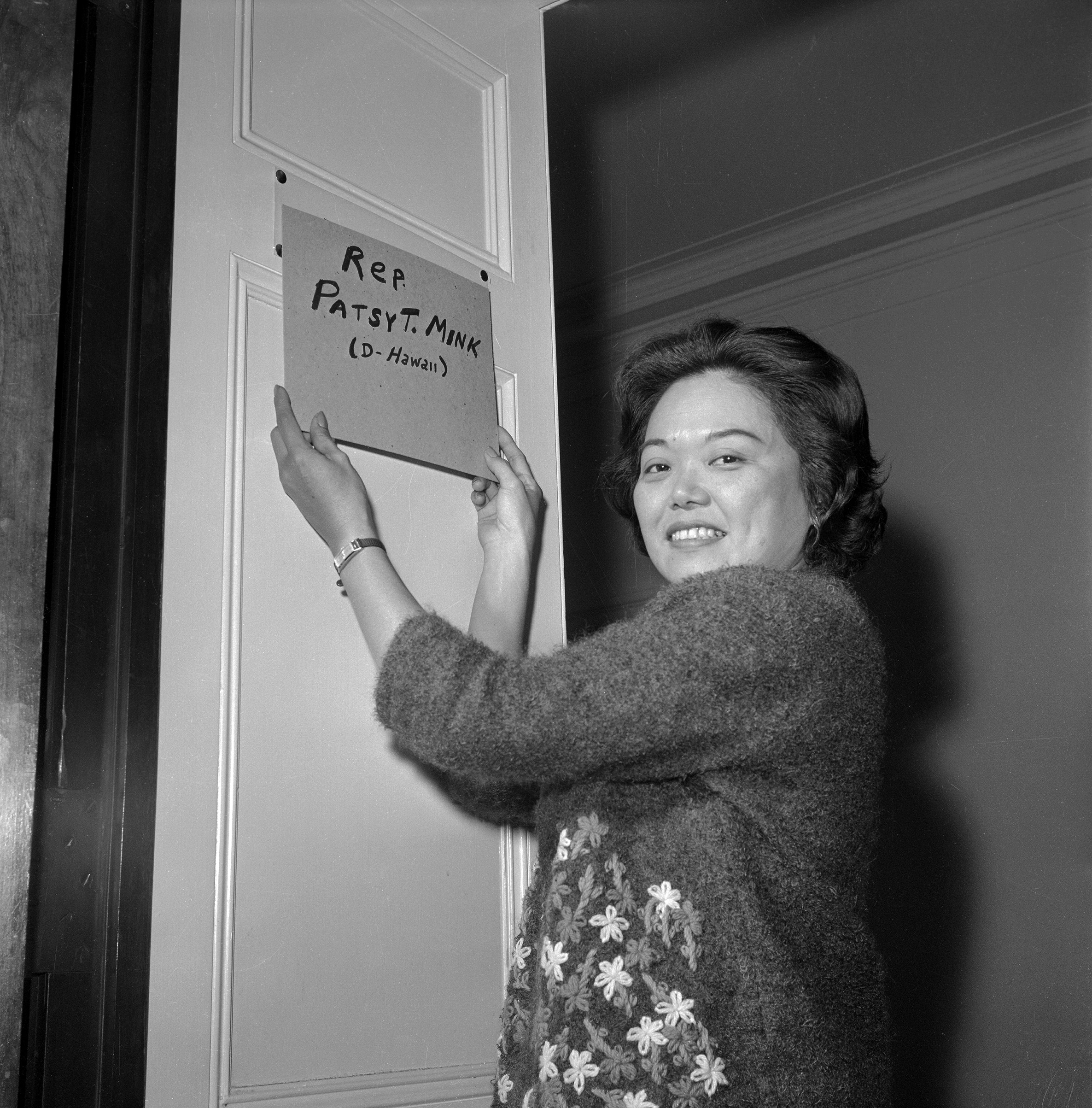 PATSY MINK: First Asian-American woman in Congress, 1965.