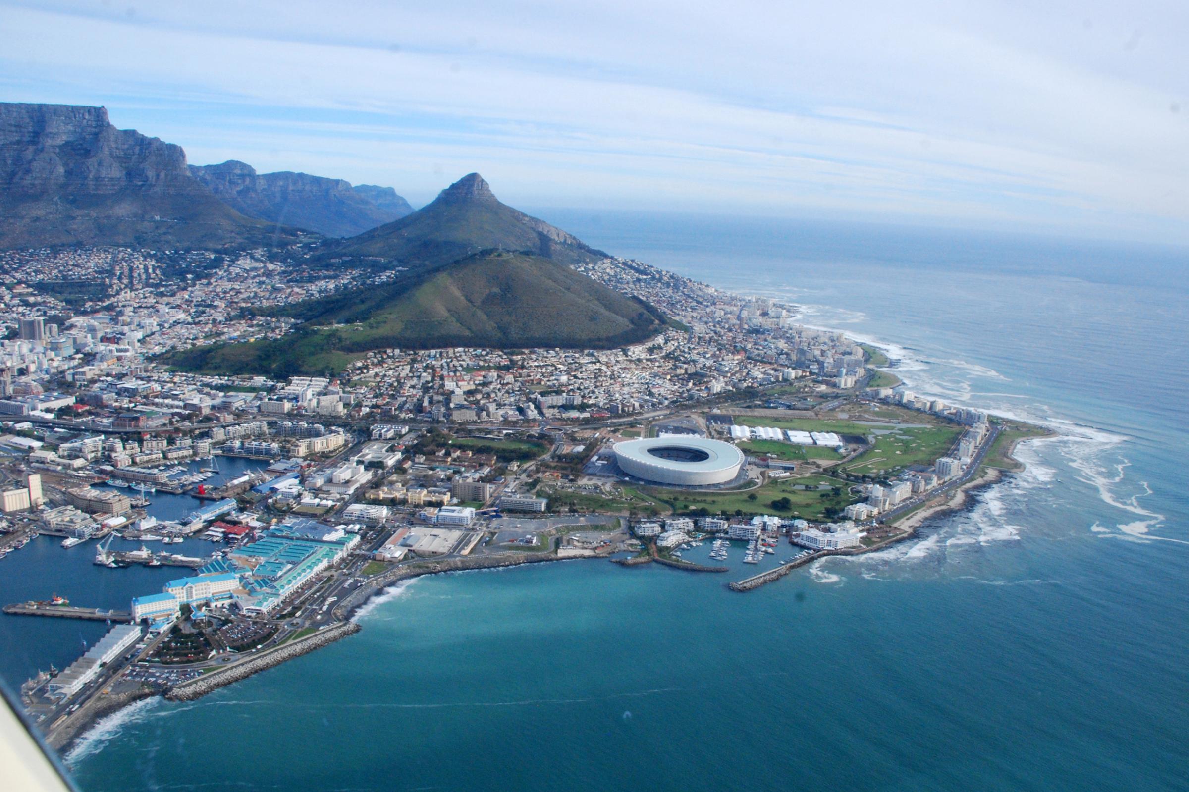 Cape Town aerial shot
