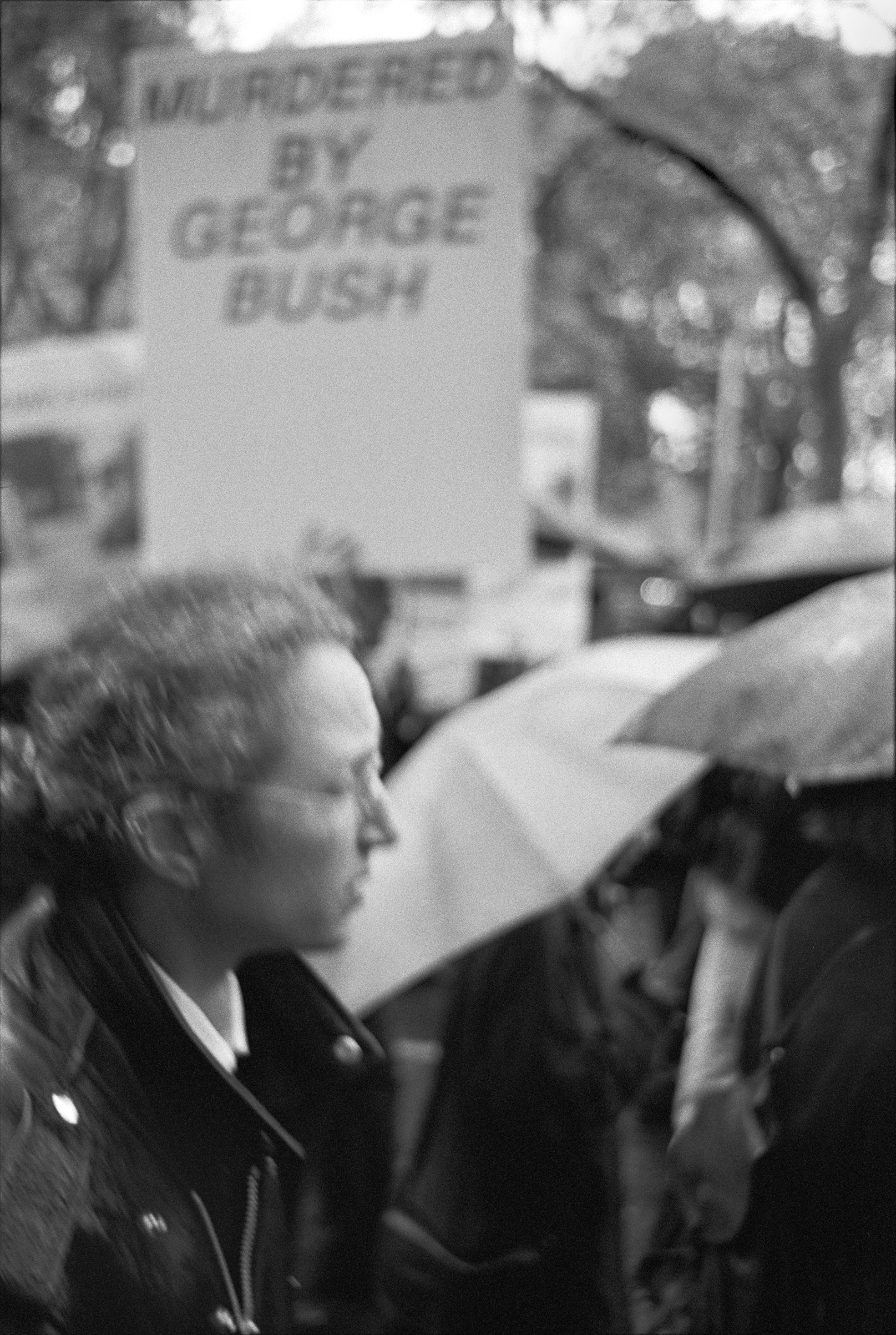 From the ACT UP funeral march carrying the body of Mark L. Fisher from Judson Memorial Church up Sixth Avenue to the Republican National Committee headquarters on the eve of the presidential election, 1992.