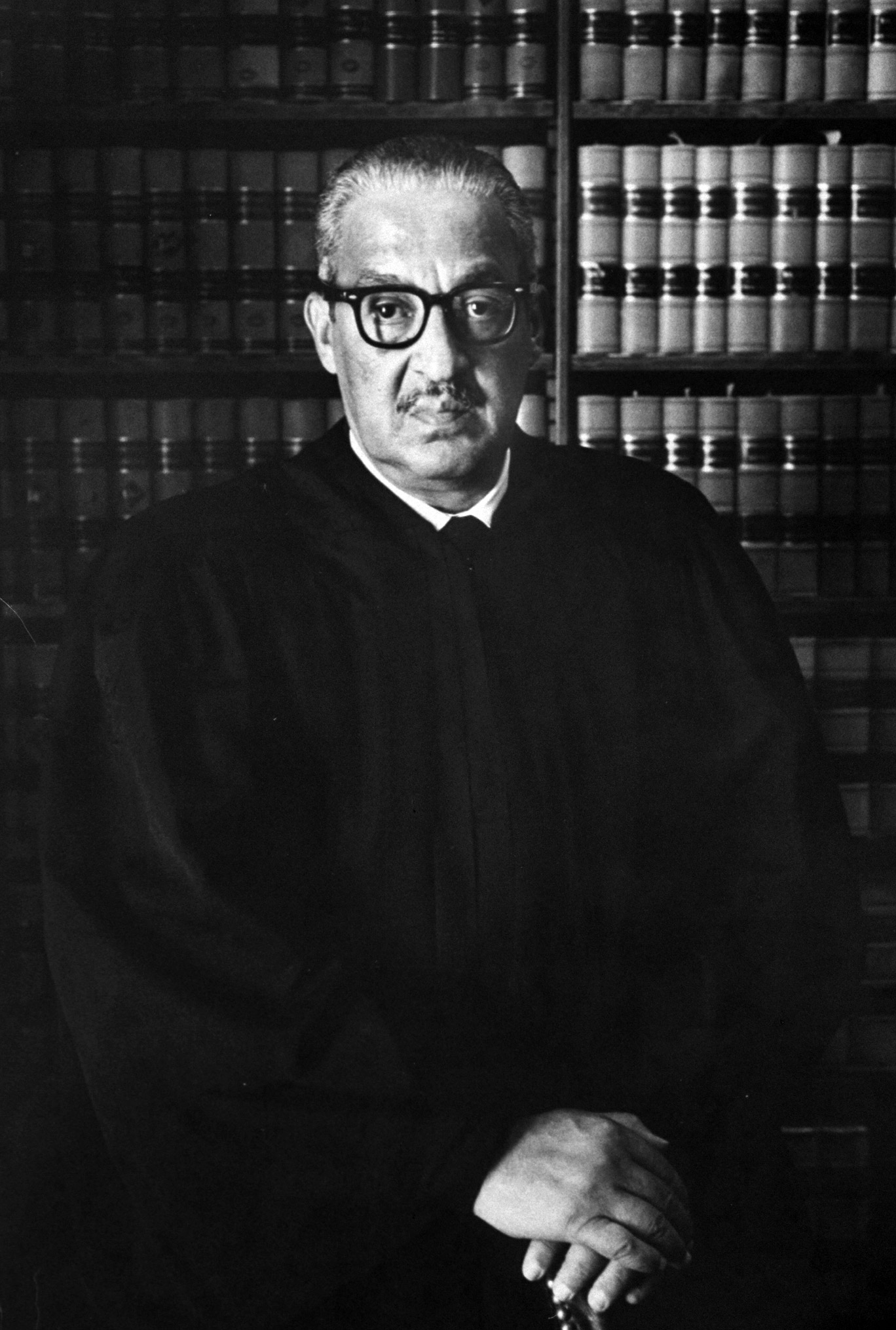 US Supreme Court Justice Thurgood Marshall in his chambers, 1967.