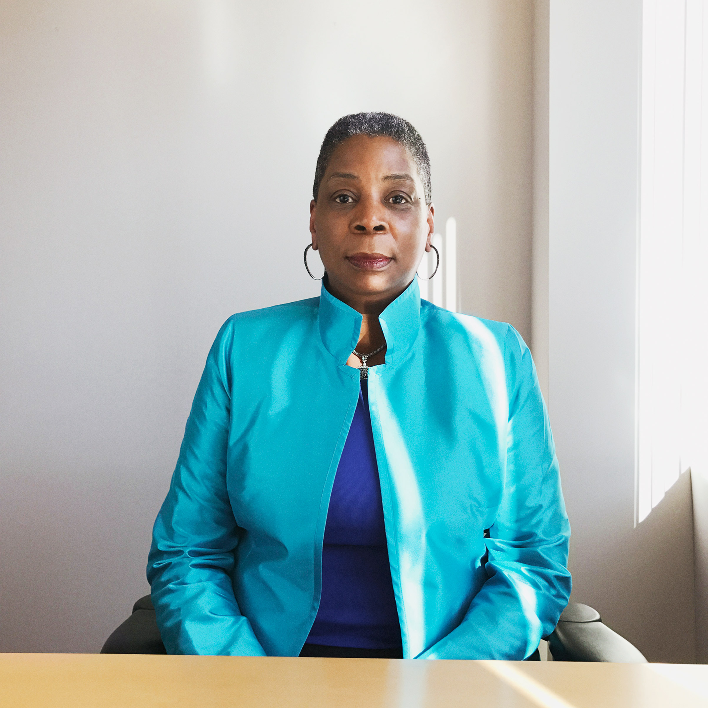 Portrait of Ursula Burns, photographed in the Xerox office in Stamford CT, November 11, 2016. (Luisa Dörr for TIME)