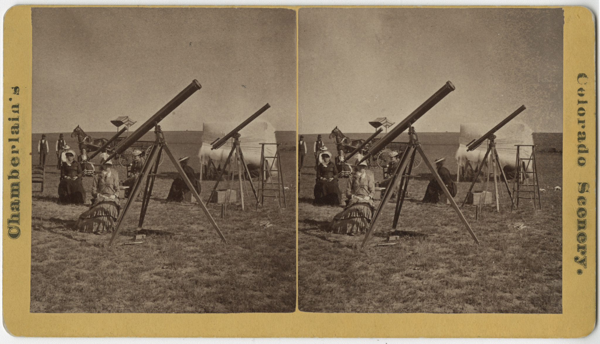Vassar College astronomer Maria Mitchell and her 1878 eclipse viewing party in Denver. (Archives and Special Collections, Vassar College Library)