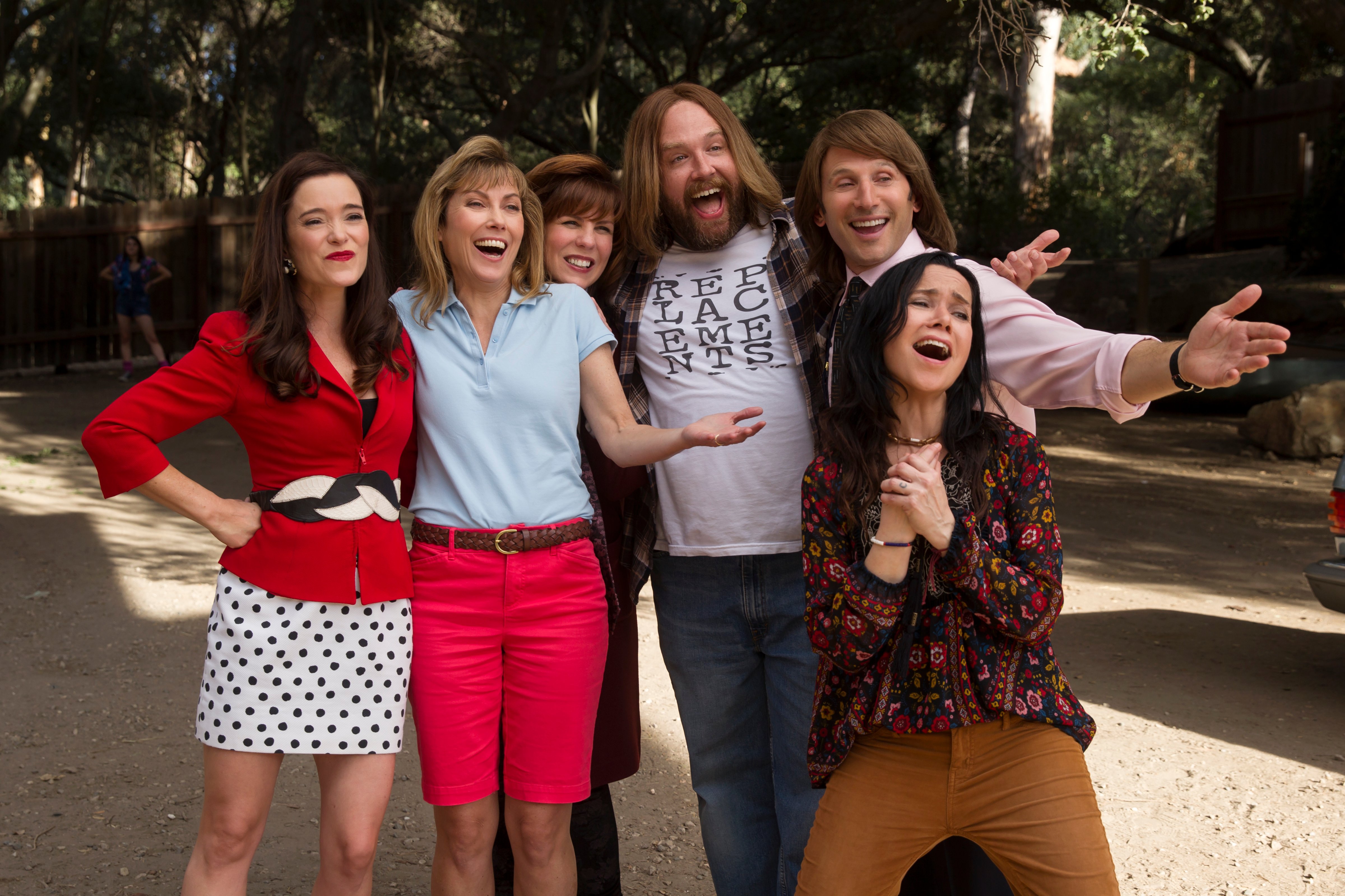 The "class of '81" reunites for their 10-year camp reunion in <em>Wet Hot American Summer: Ten Years Later</em> (Saeed Adyani/Netflix)
