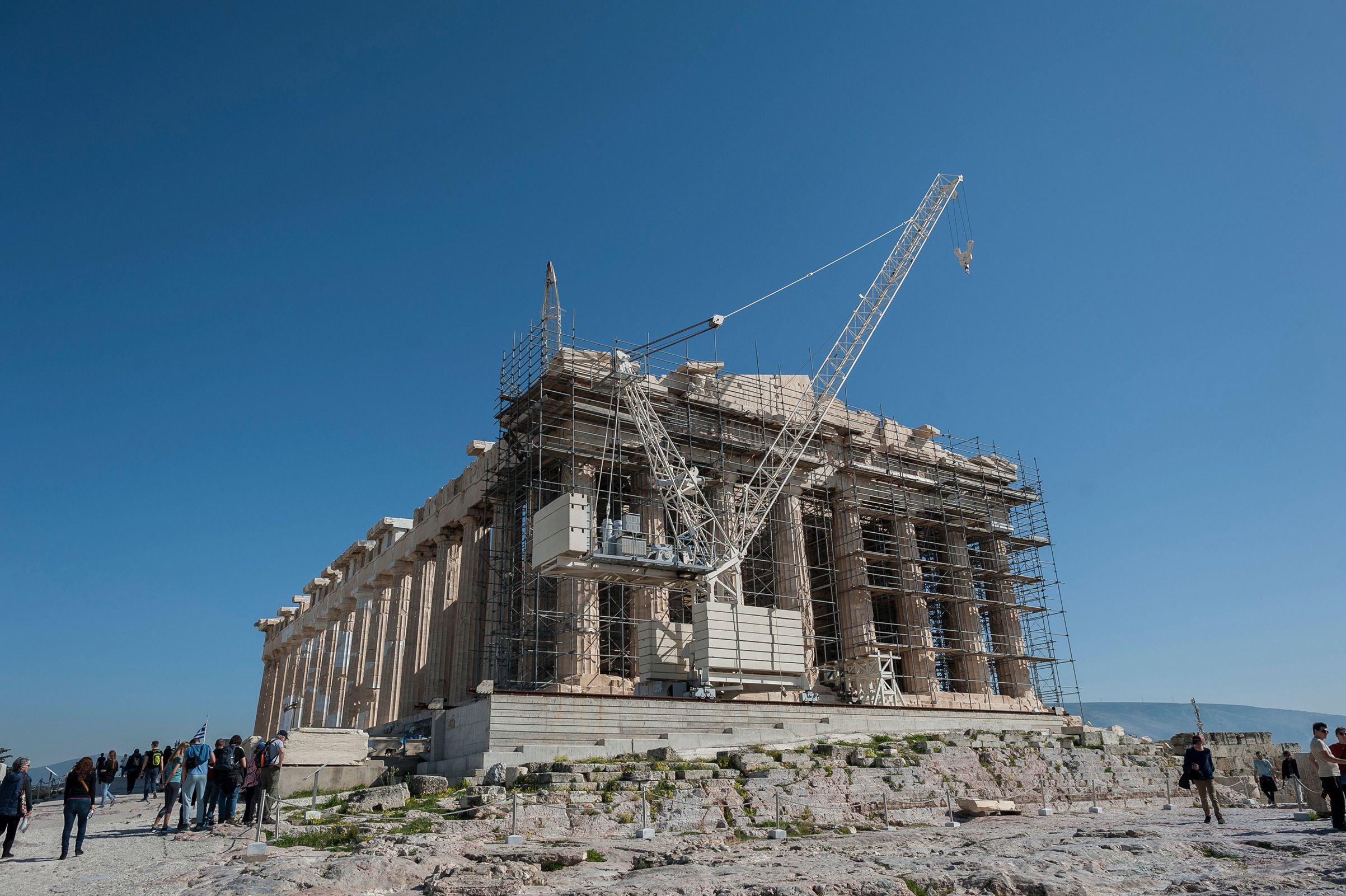 Work on the Acropolis is expected to continue through 2020 (Markus Heine—NurPhoto/Getty Images)