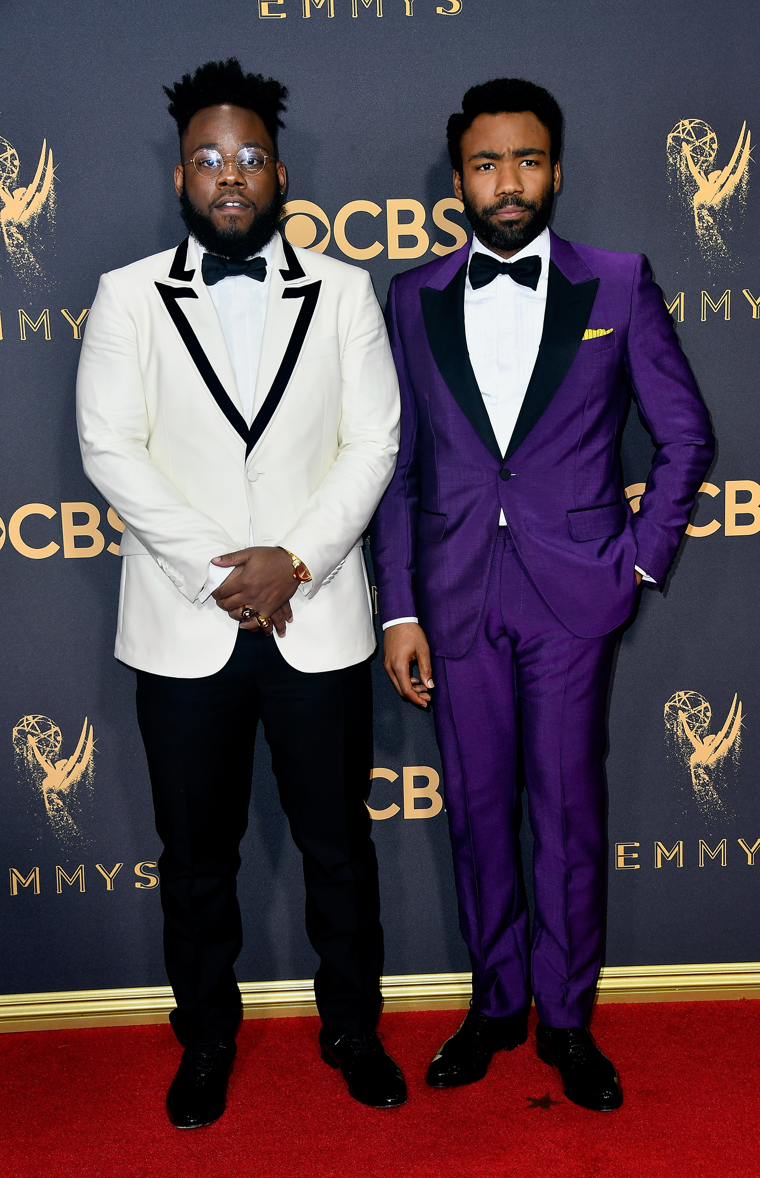 Writer Stephen Glover (L) and actor Donald Glover attend the 69th Annual Primetime Emmy Awards at Microsoft Theater on September 17, 2017 in Los Angeles, California.