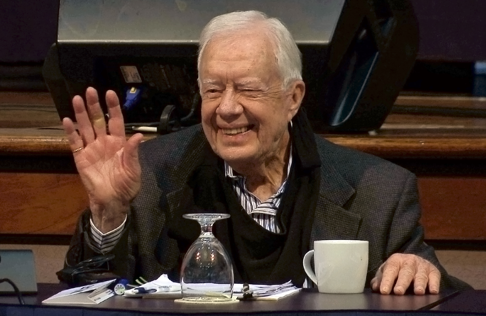 In this image taken from video, former President Jimmy Carter at the Carter Center in Atlanta, GA, on May 9, 2017. (Alex Sanz—AP)