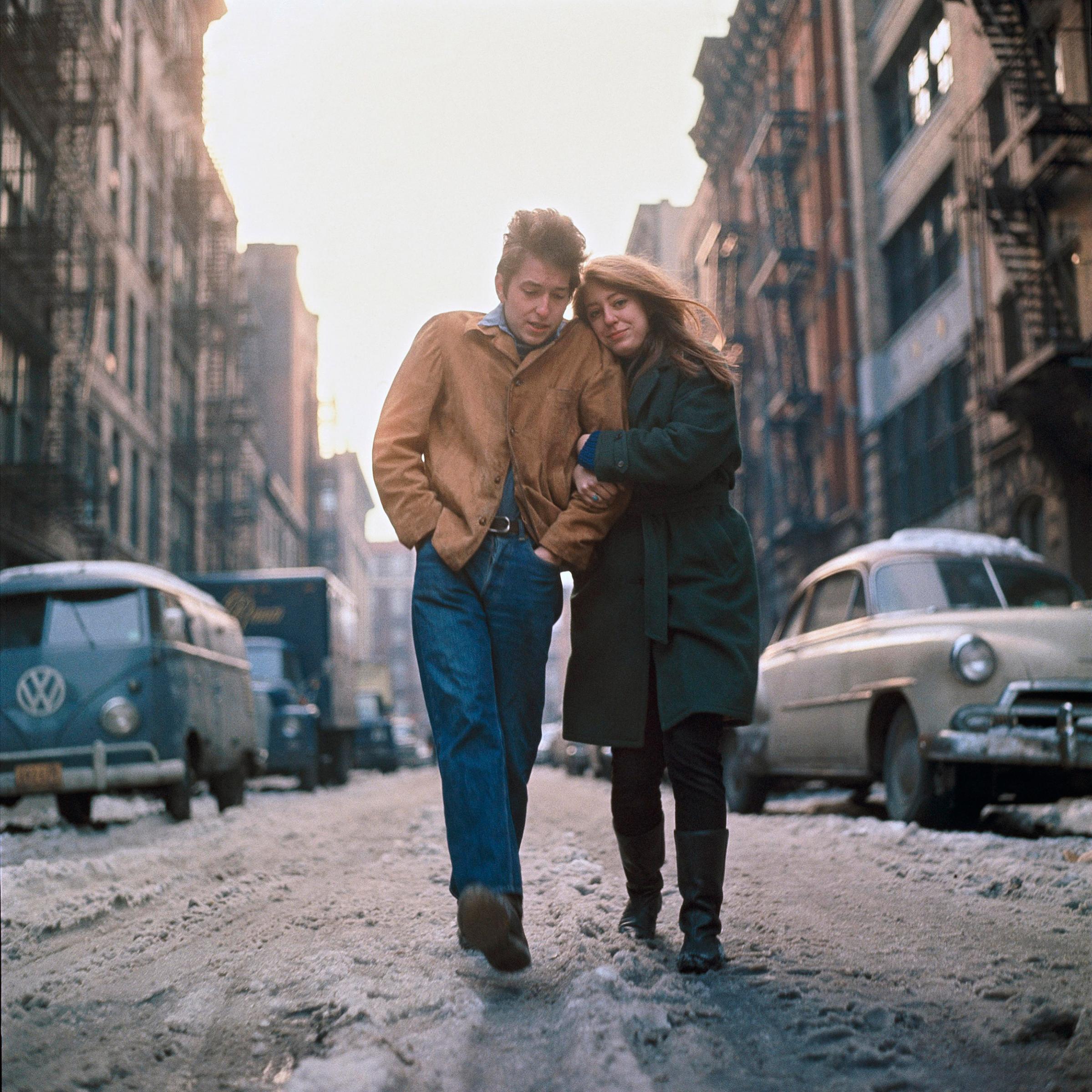 Bob Dylan and Suze Rotolo, 1963. This photo was used as the album cover for 'Freewheelin' with Bob Dylan.'