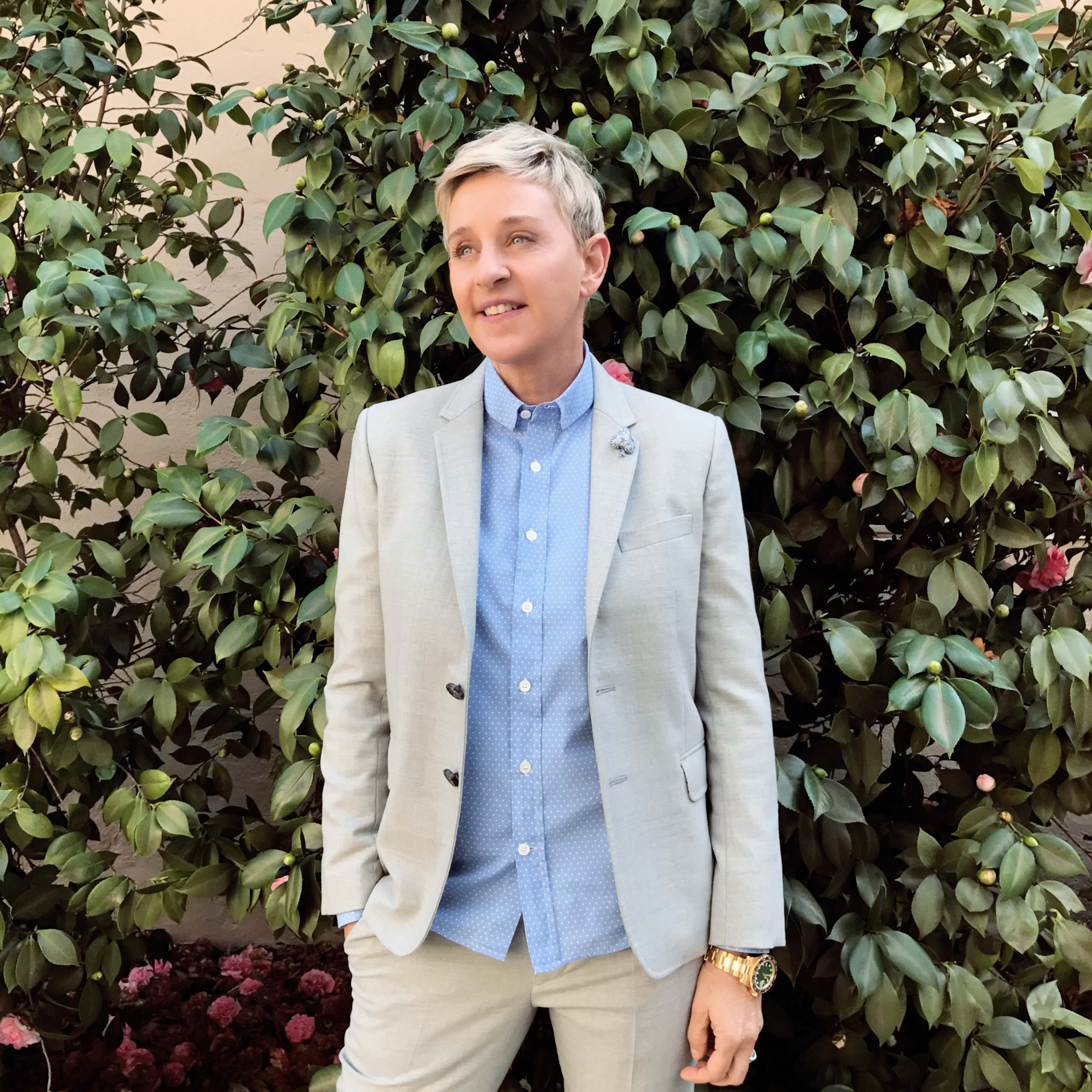 Portrait of Ellen DeGeneres, photographed at Warner Bros Studios, CA, on February 9, 2017. (Luisa Dörr for TIME)