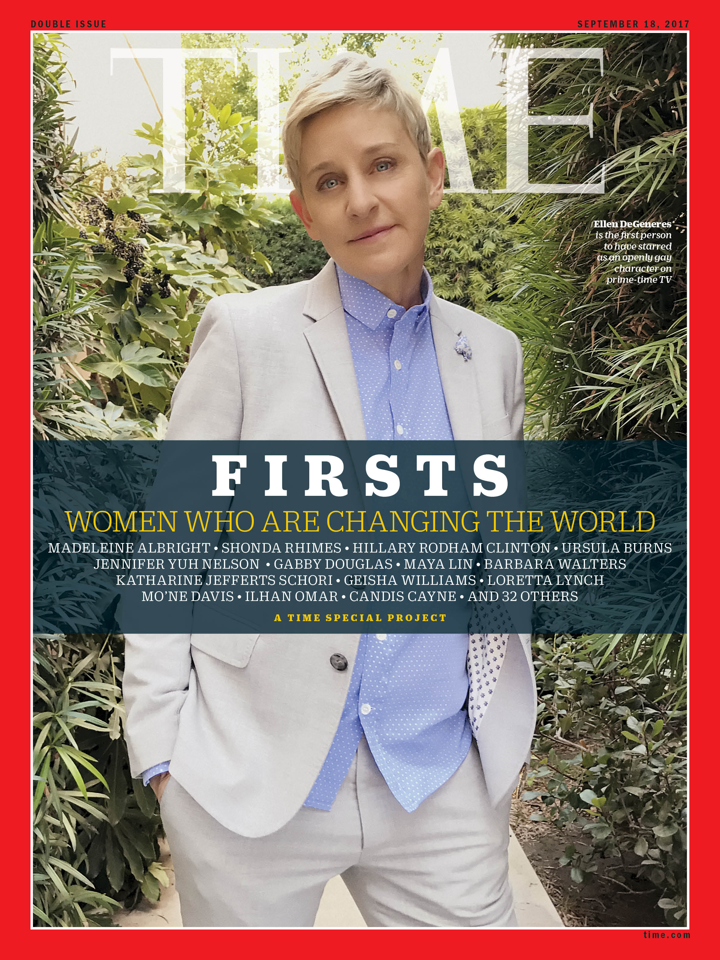 Firsts Women Who Are Changing the World Ellen Degeneres Time Magazine Cover