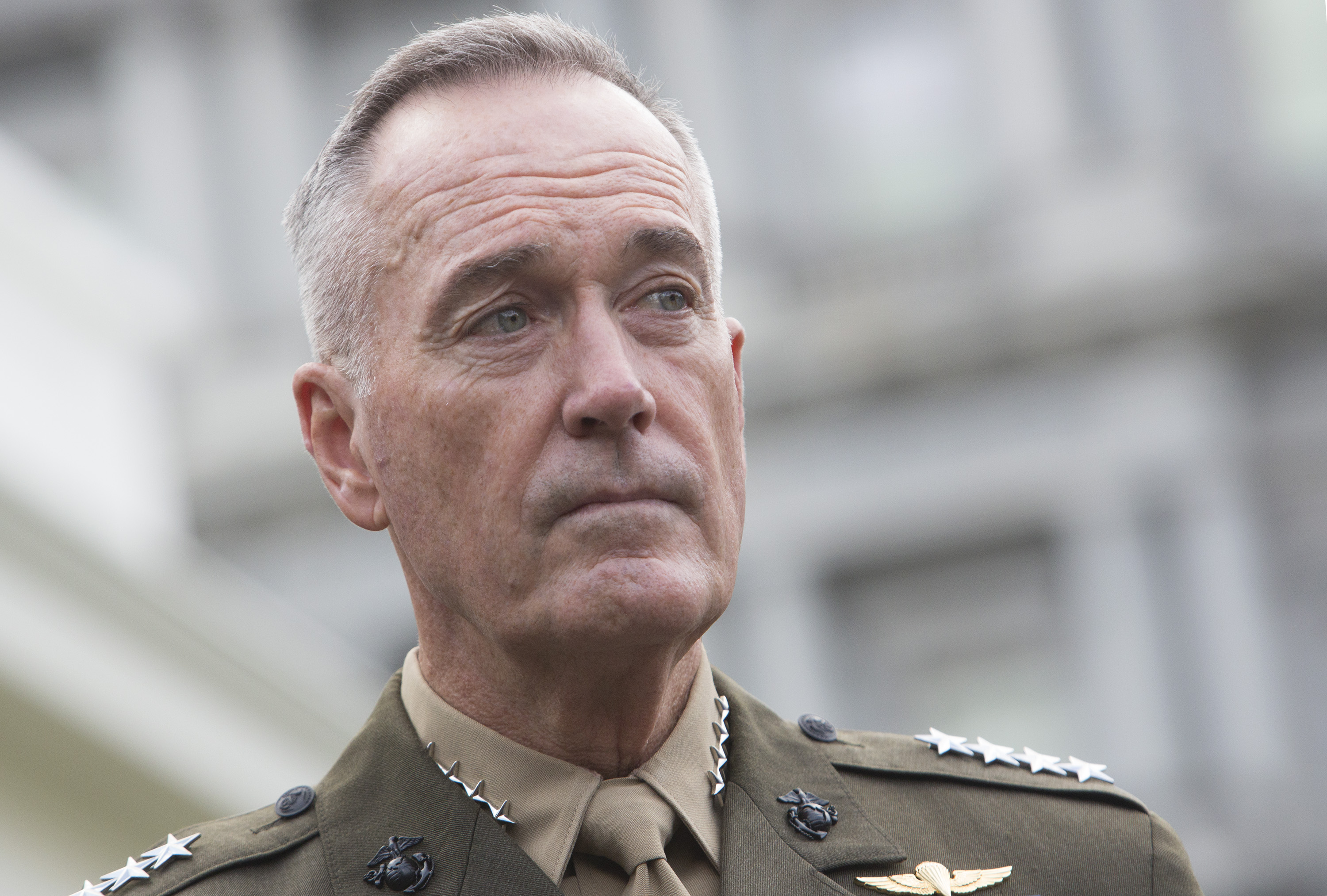 Chairman of the Joint Chiefs of Staff Joseph Dunford at the White House on Sept. 3, 2017. (Chris Kleponis—Getty Images)