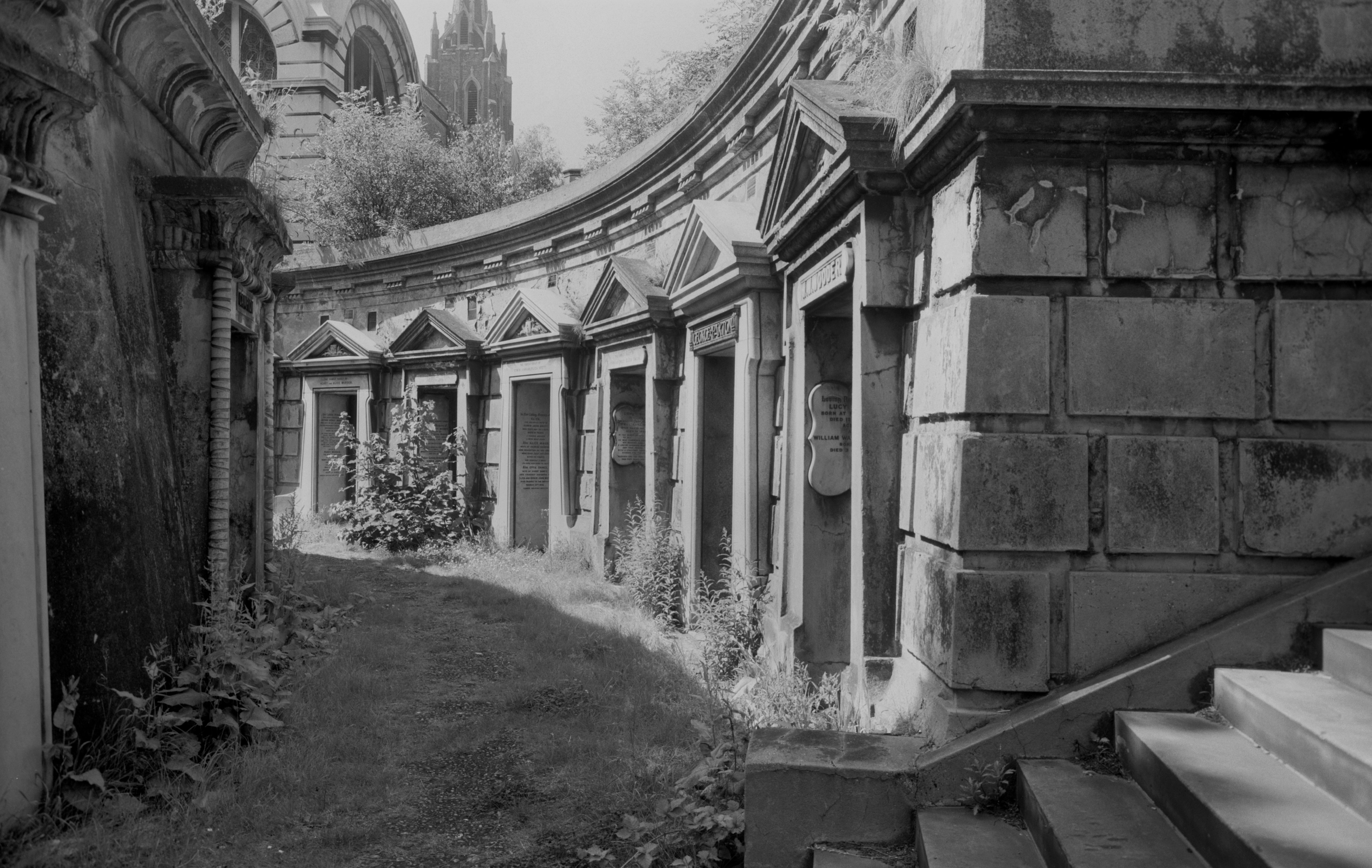 The Catacombs, Highgate Cemetery, London, 1945-1980. Artist: Eric de Mar?