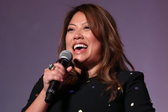 Kulap Vilaysack speaks onstage during the premiere of Seeso's "Bajillion Dollar Properties" Season 2 at The Theatre at Ace Hotel on Oct. 5, 2016 in Los Angeles.