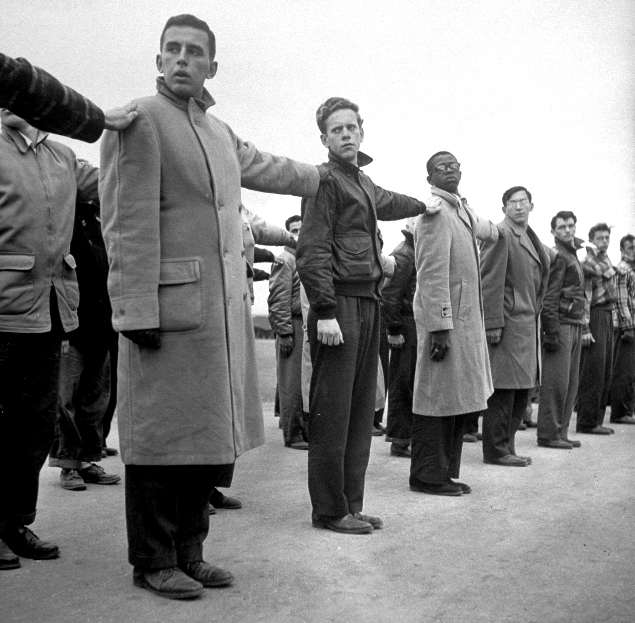 Air force recruits at the Lackland Air Force base in Texas, 1951.