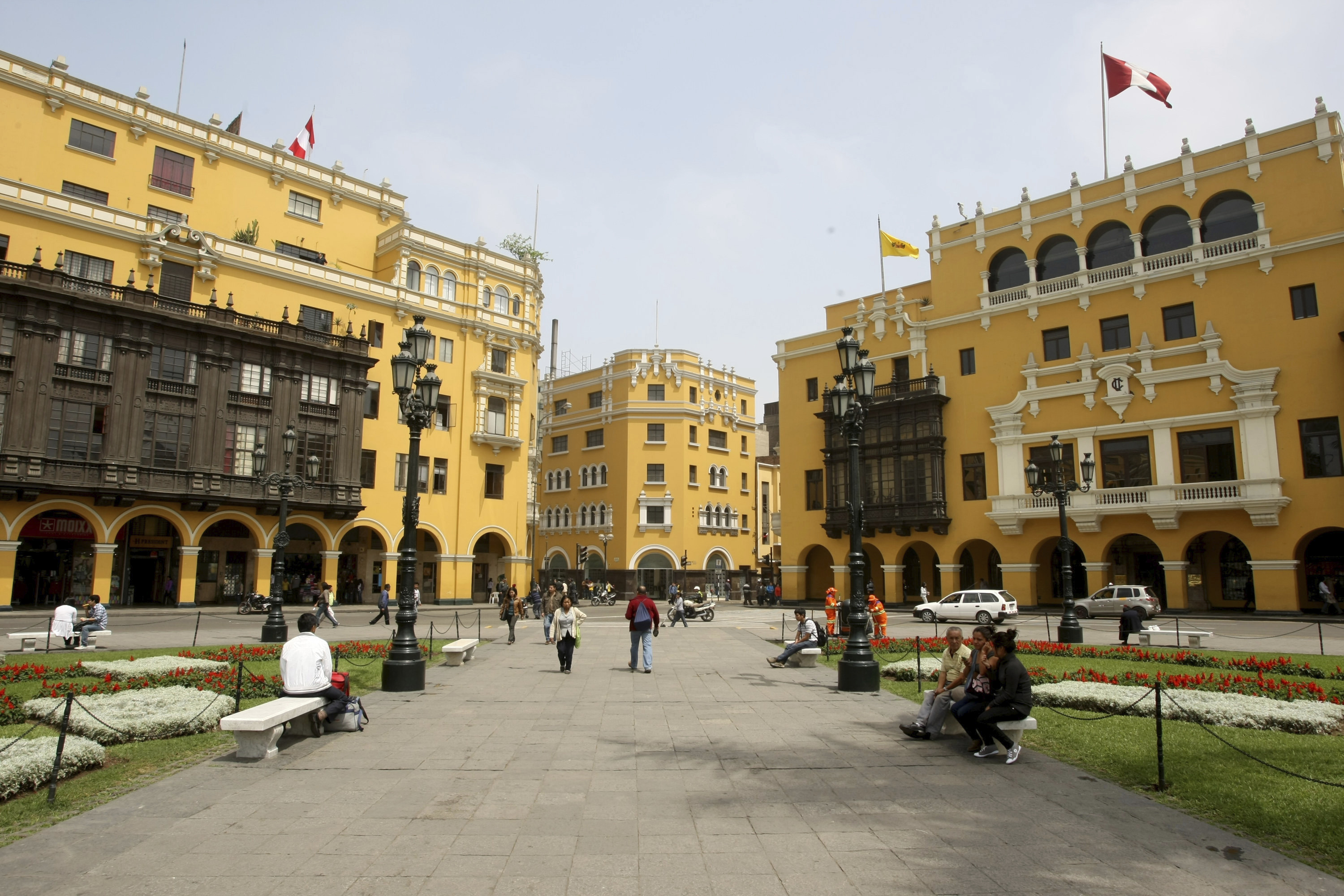 General view of the Plaza Mayor in Lima on September 11, 2013 in Lima, Peru. (Raul Sifuentes—LatinContent / Getty Images)