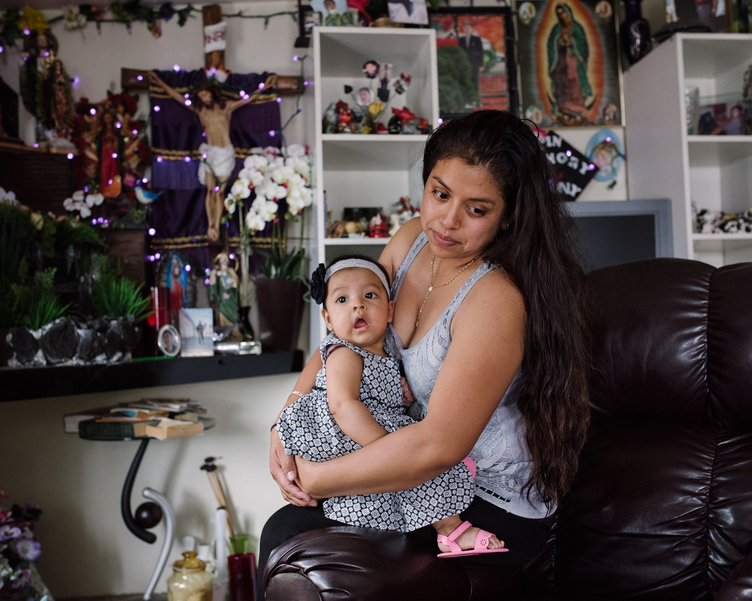 Dolores Sebastan with her daughter Sebastiana Guadalupe Manuel, Fallbrook, CA, July 24th 2017 (CREDIT: John Francis Peters for TIME Magazine)
