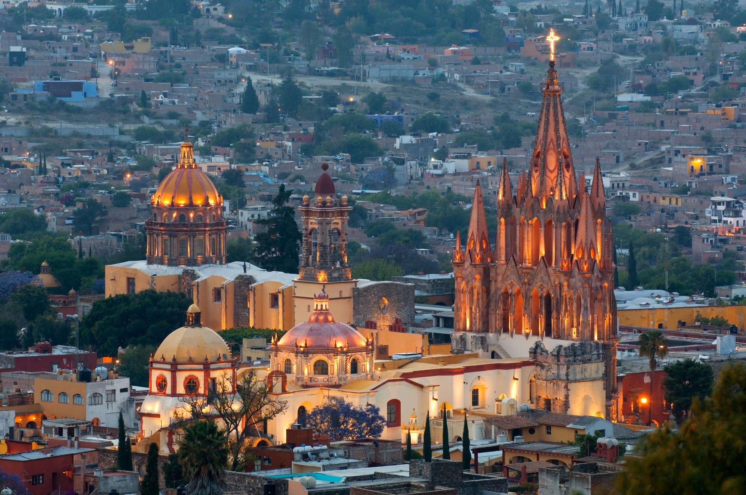 The Parroquia and Church of San Rafael, San Miguel de Allende, Mexico.