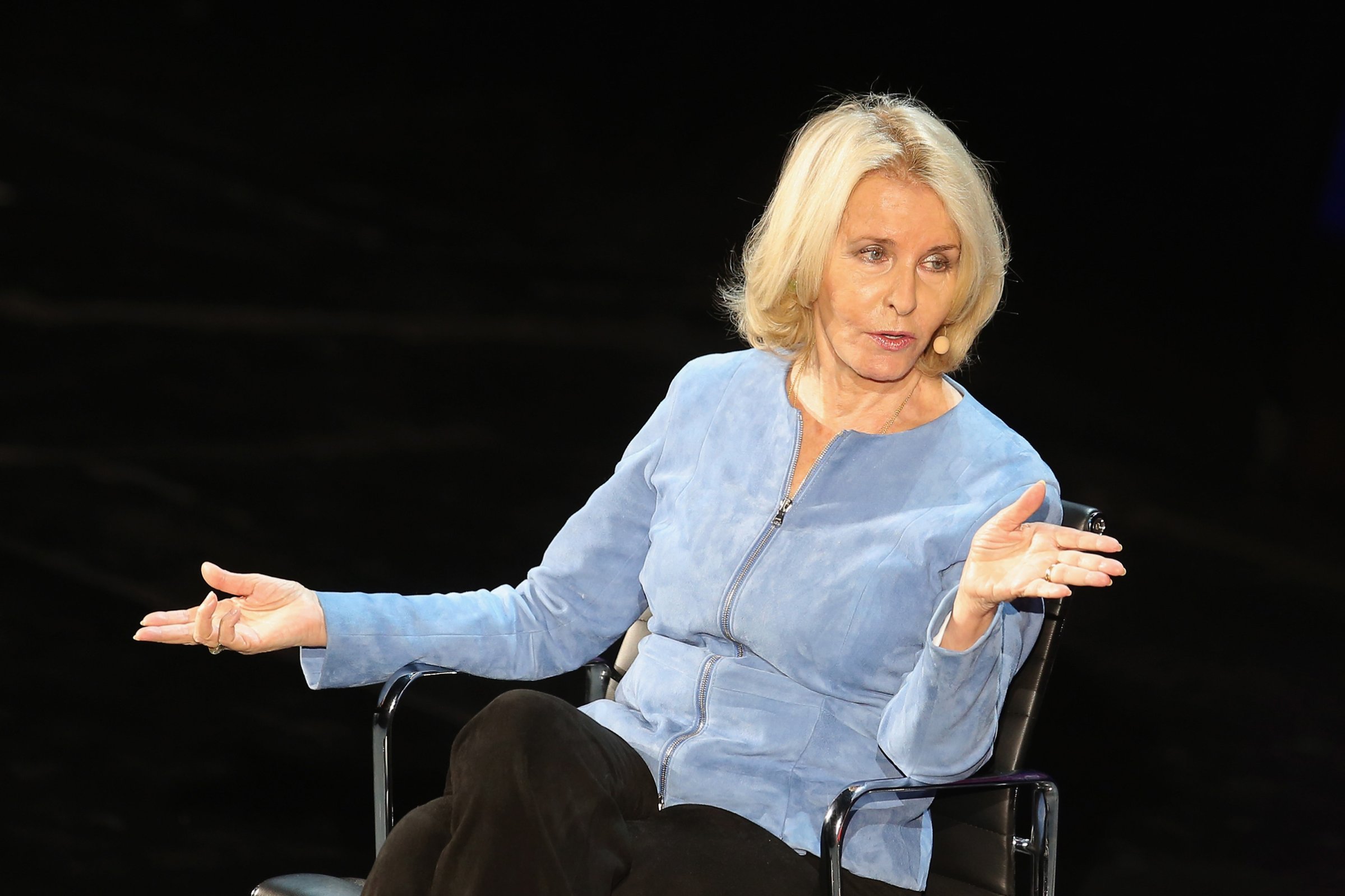 Sally Quinn speaks onstage at The Lasting Impact of Anita Hill during Tina Brown's 7th Annual Women in the World Summit at David H. Koch Theater at Lincoln Center on April 8, 2016 in New York City.