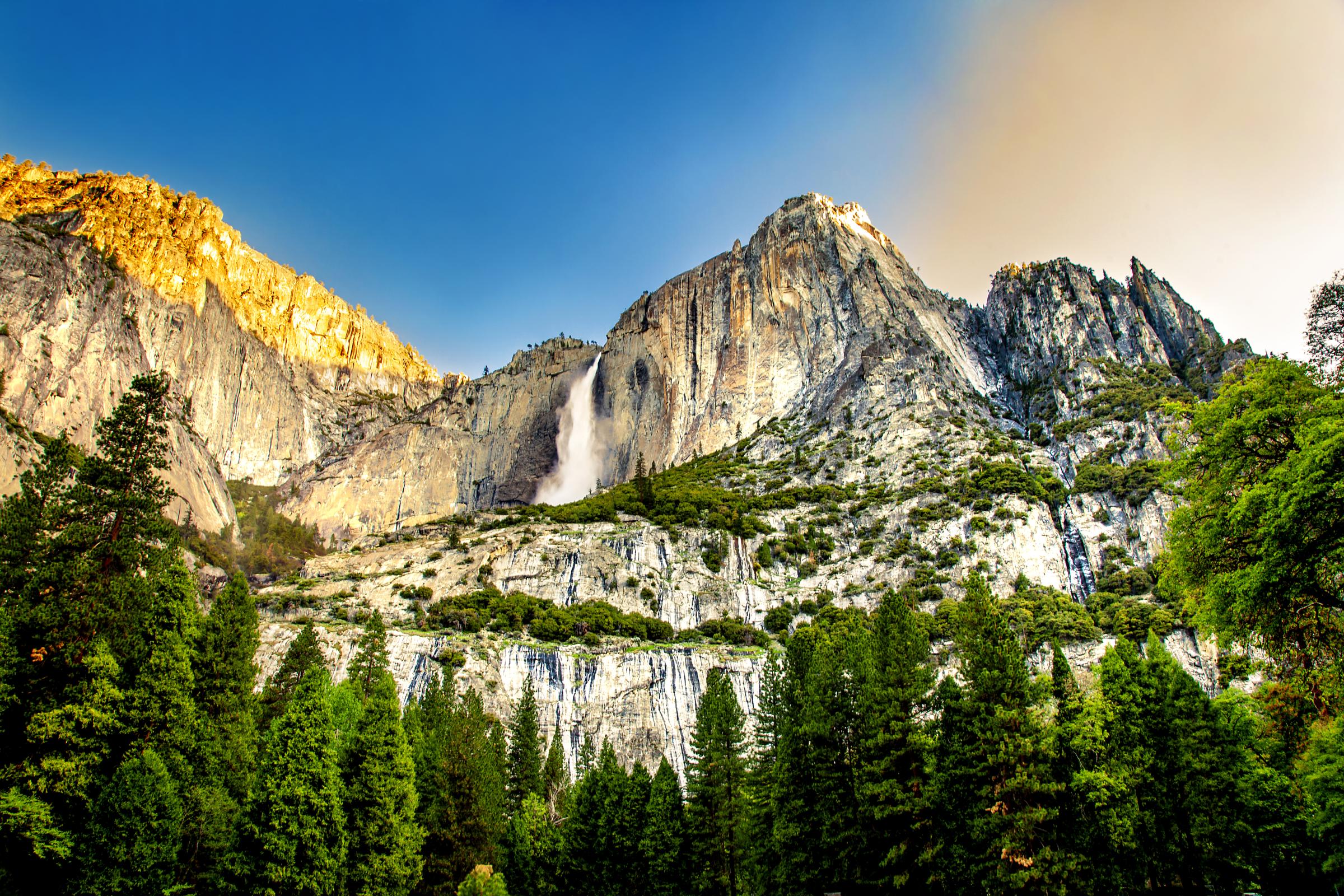 Yosemite Falls at sunrise
