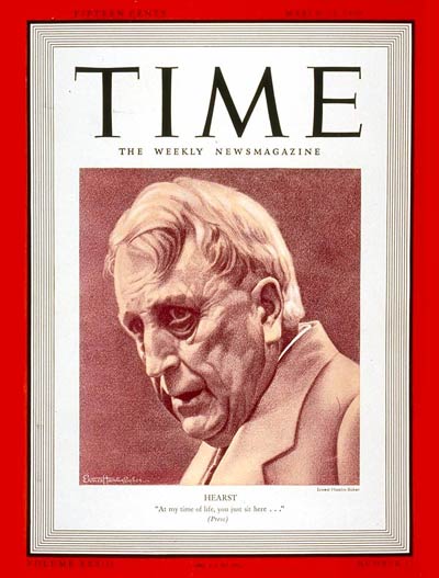 William Randolph Hearst on the cover of TIME in 1939