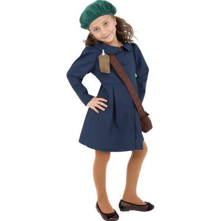 The "World War II Evacuee Girl Costume" pictured on TheHalloweenSpot.com, which has since removed the costume. (Courtesy of The Halloween Spot)