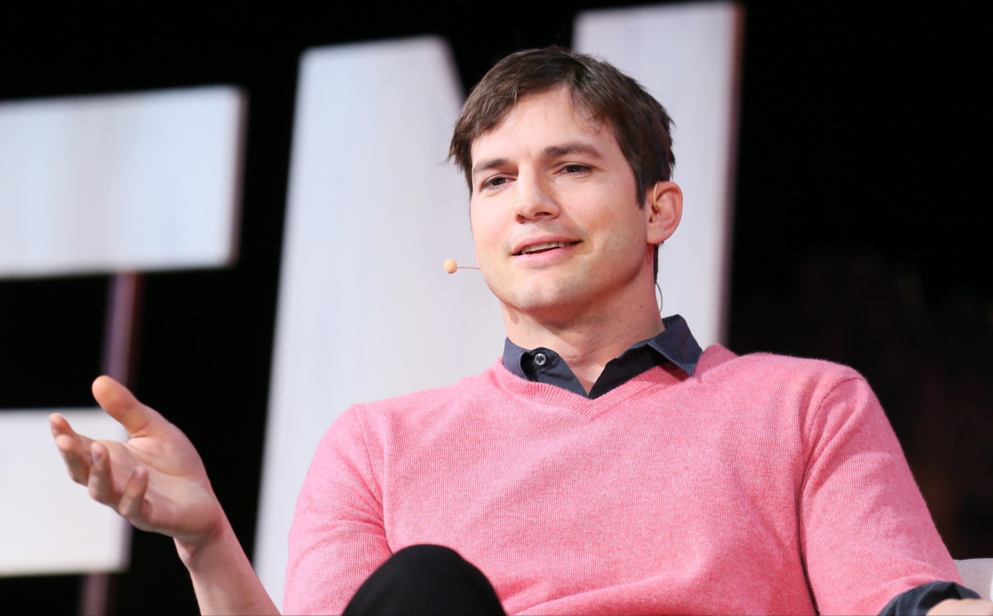 LOS ANGELES, CA - NOVEMBER 19: Ashton Kutcher speaks onstage at the 3rd Annual Airbnb Open Spotlight at The Orpheum on November 19, 2016 in Los Angeles, California.  (Photo by JB Lacroix/WireImage) (JB Lacroix&mdash;WireImage)