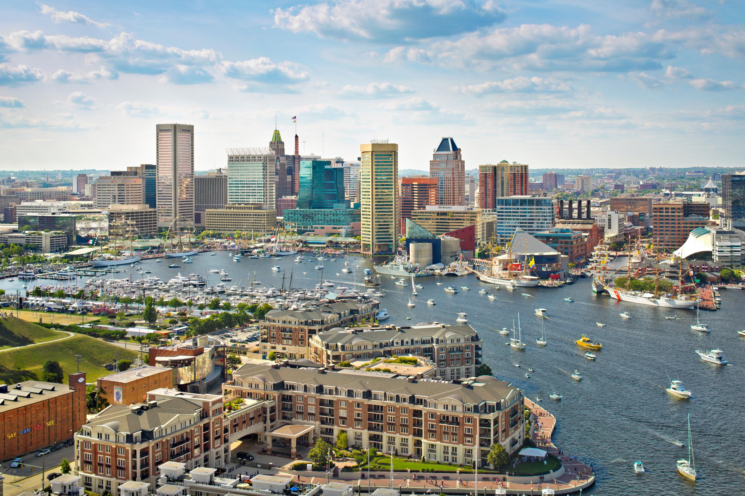 Baltimore skyline and Inner Harbor