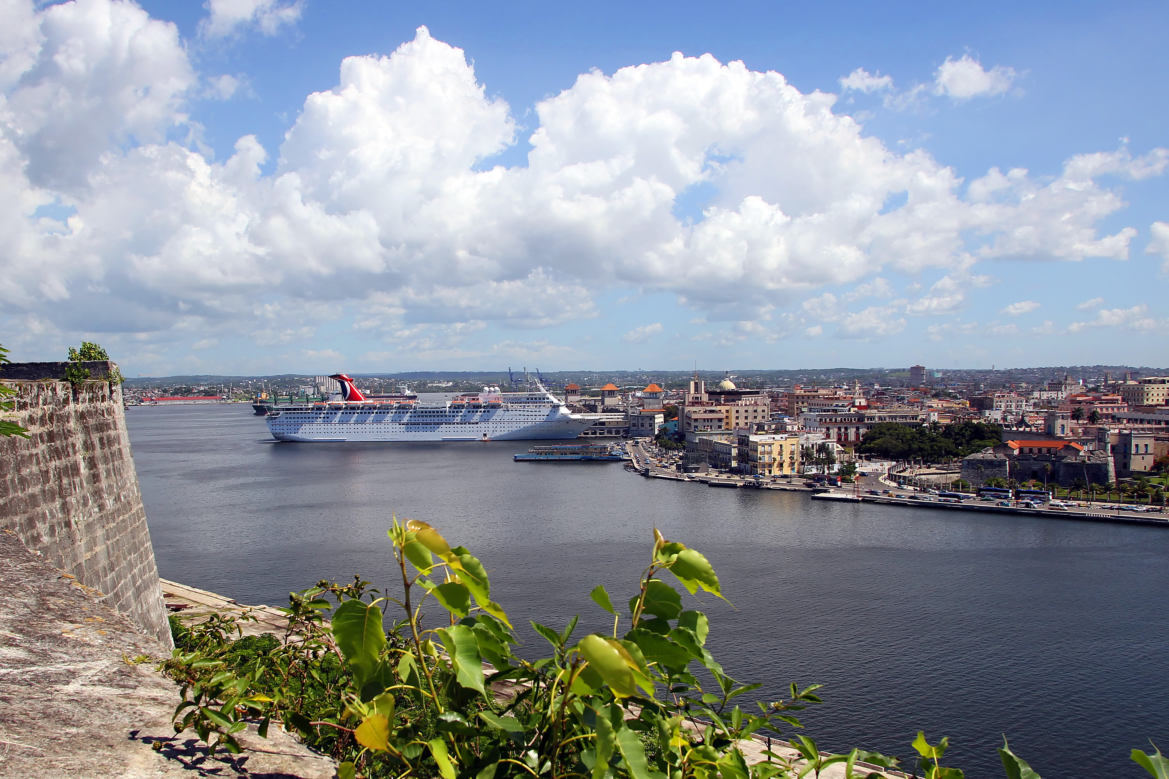 A panoramic view of the Malecón with the Carnival Paradise parked at the cruise terminal on the far left hand side on June 30, 2017, in Havana, Cuba. (Icon Sportswire&mdash;Icon Sportswire via Getty Images)