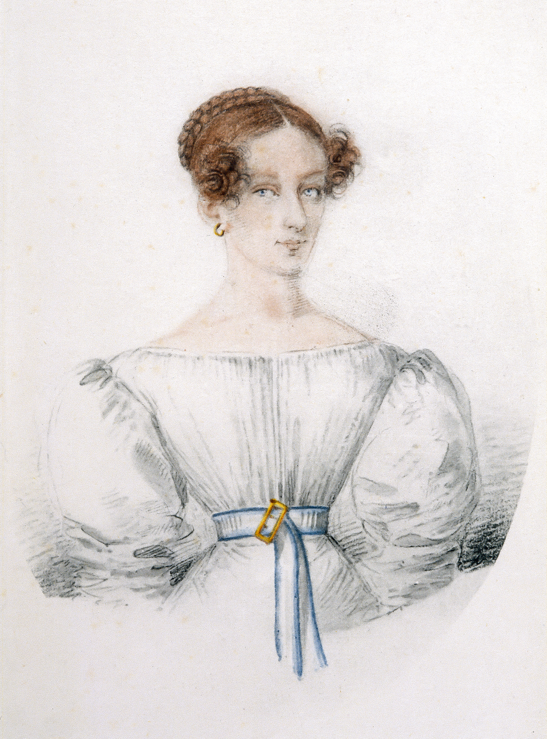 Reputed to be Mary Godwin at age eighteen, copied from a miniature painted in Geneva, summer 1816.
