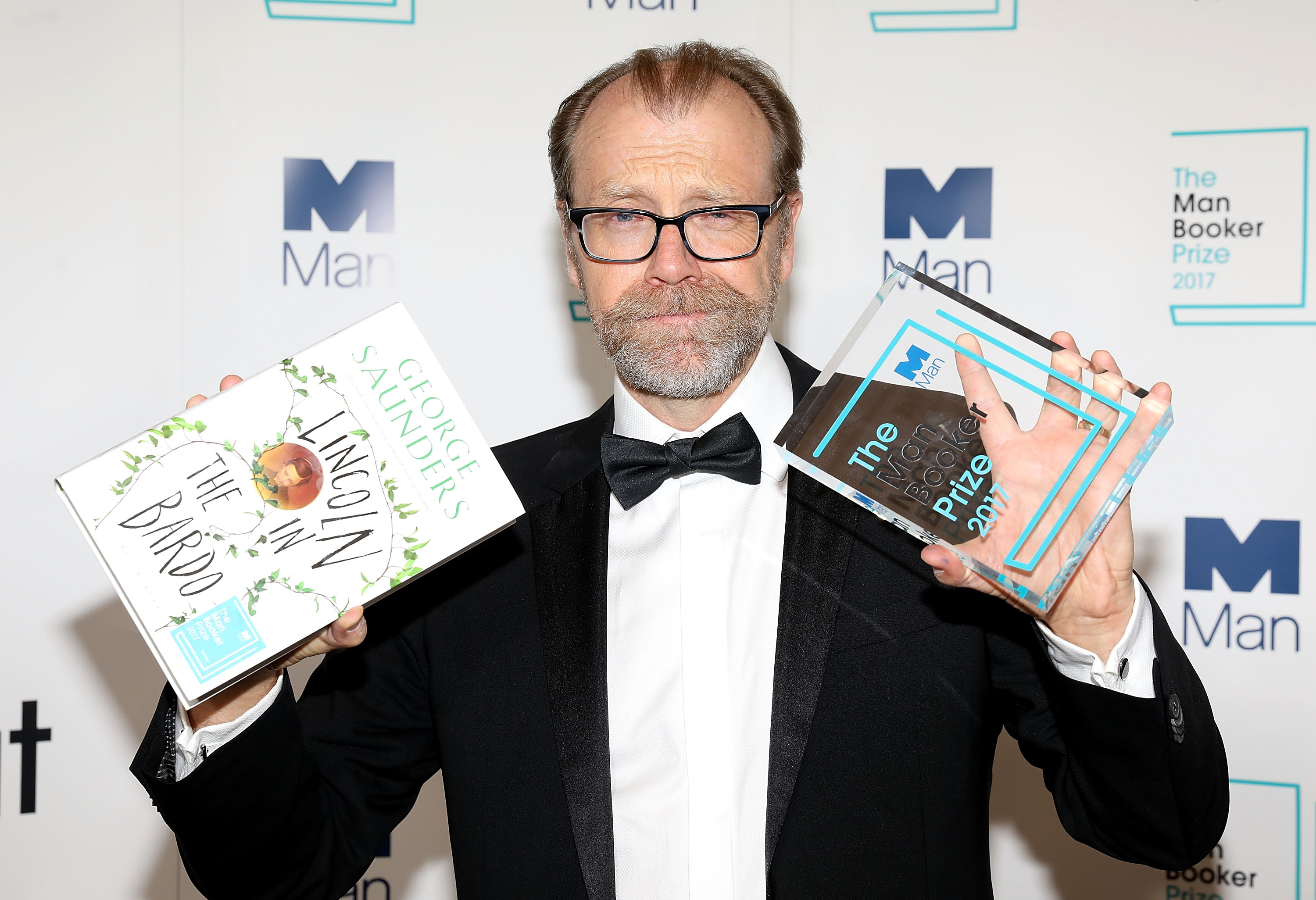 Winning author George Saunders during the Man Booker Prize winner announcement photocall at The Guildhall on October 17, 2017 in London, England. (Tim P. Whitby&mdash;Tim P. Whitby/Getty Images)