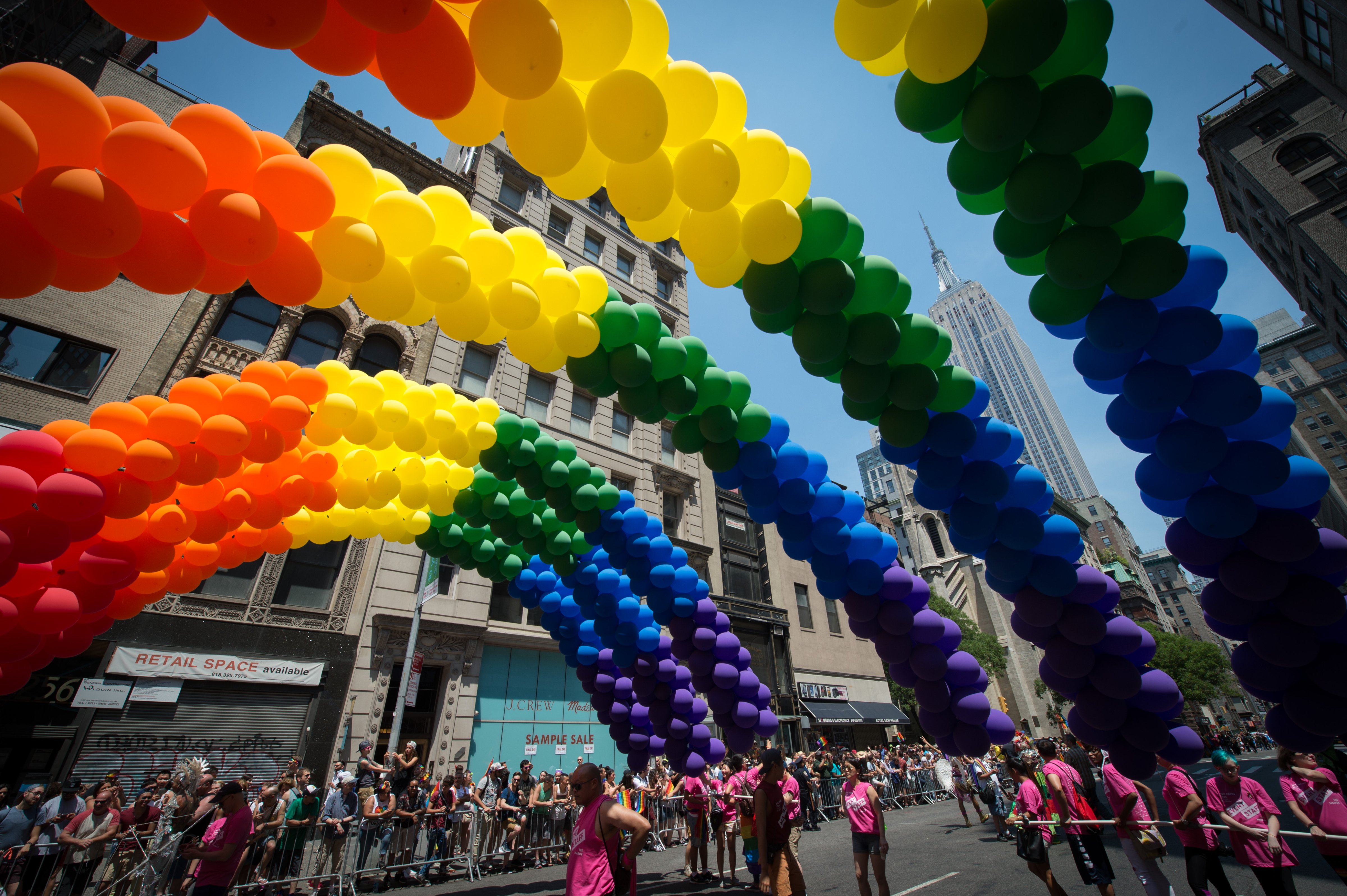 The 46th annual Gay Pride march on June 26, 2016 in Manhattan. (BRYAN R. SMITH/AFP—Getty Images)