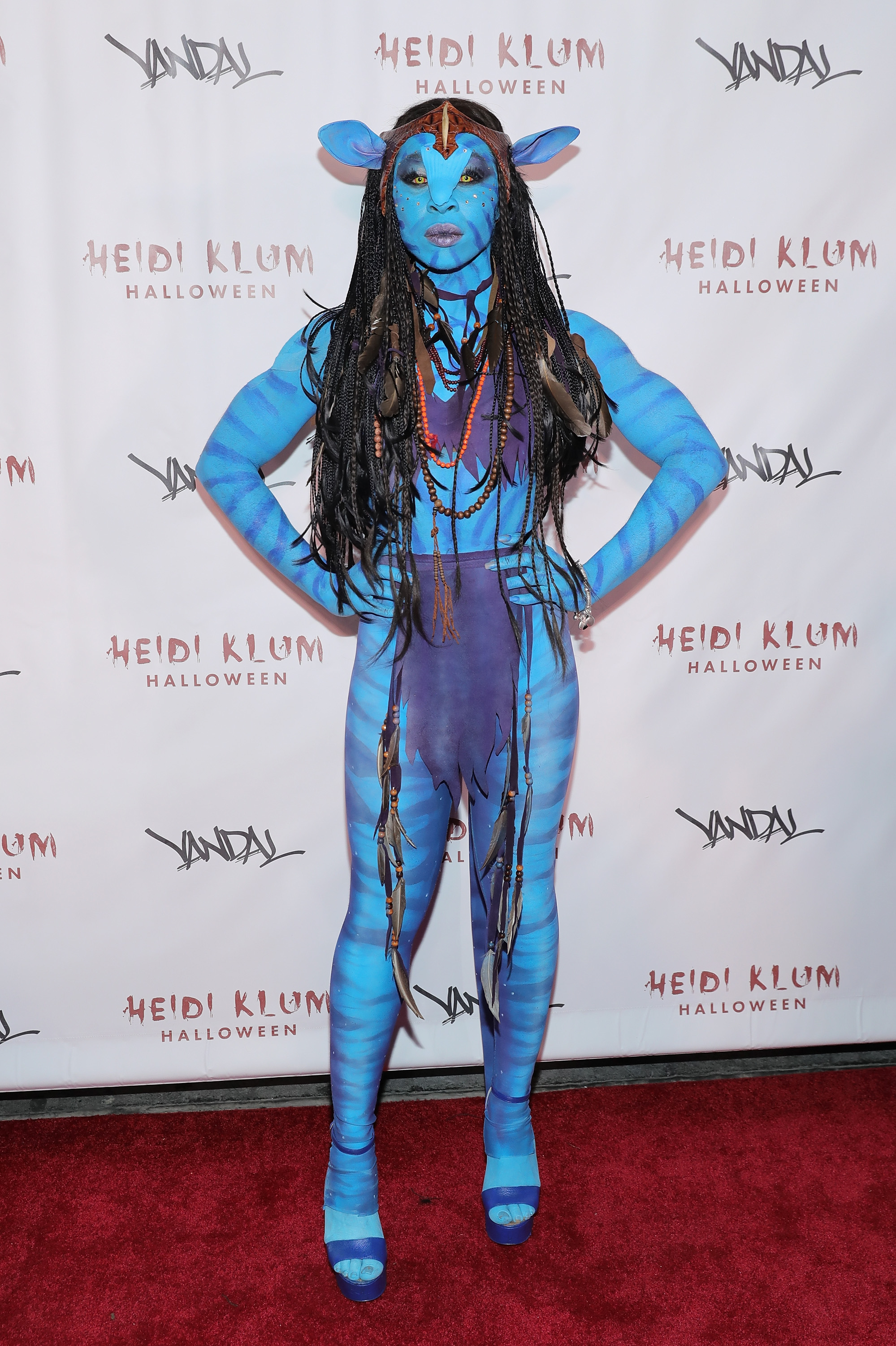 Most Impressive Use of Body Paint: Cynthia Ervio's 'Avatar'-inspired look in 2016 showed a real commitment to the character — and to body art.