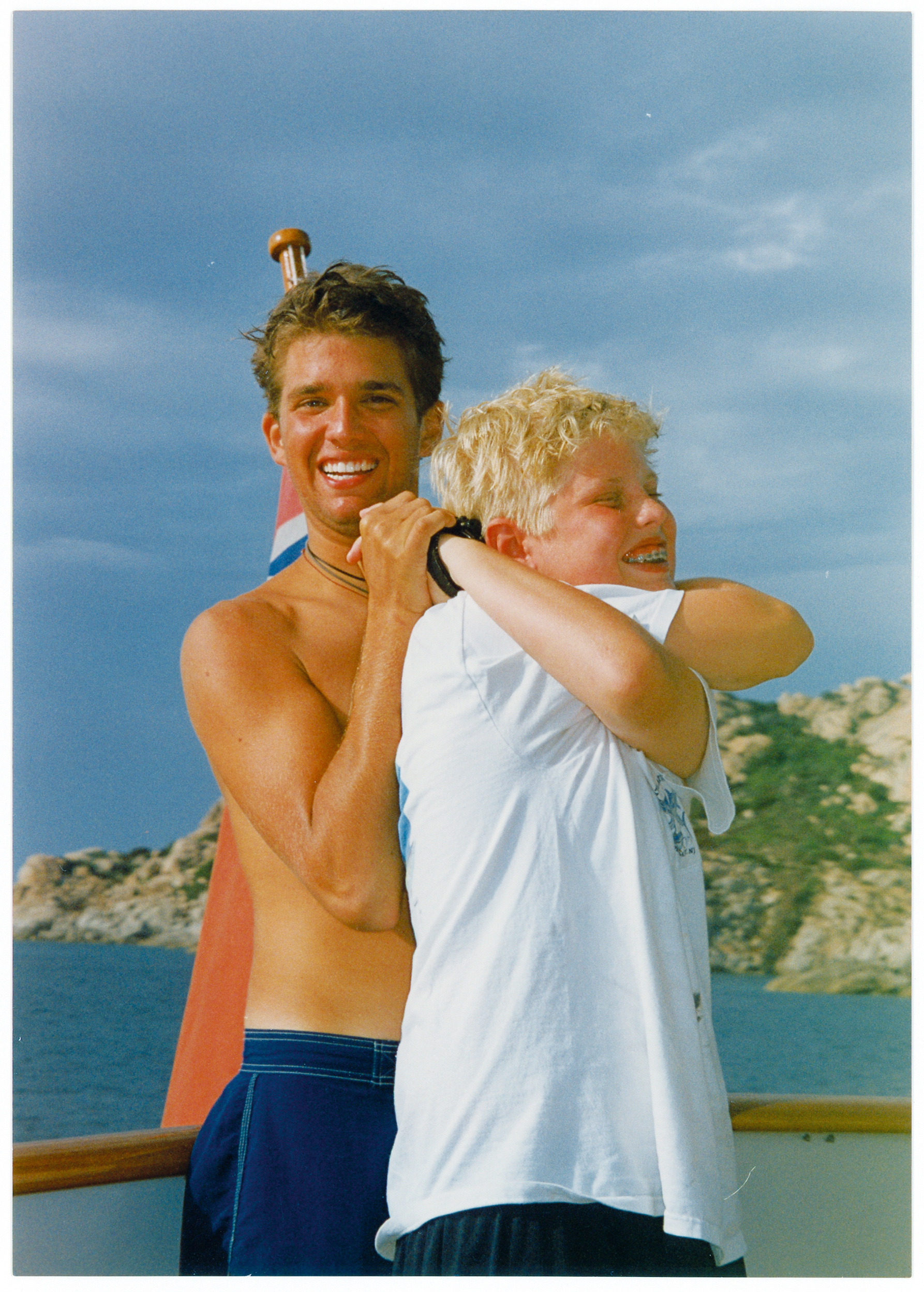 The brothers. A summer moment
                              somewhere off the coast of France,
                              circa 1995.