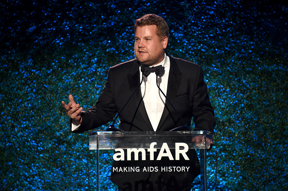 James Corden speaks onstage at amfAR Los Angeles 2017 at Ron Burkle's Green Acres Estate on October 13, 2017 in Beverly Hills, California. (Kevin Tachman/amfAR2017—Getty)