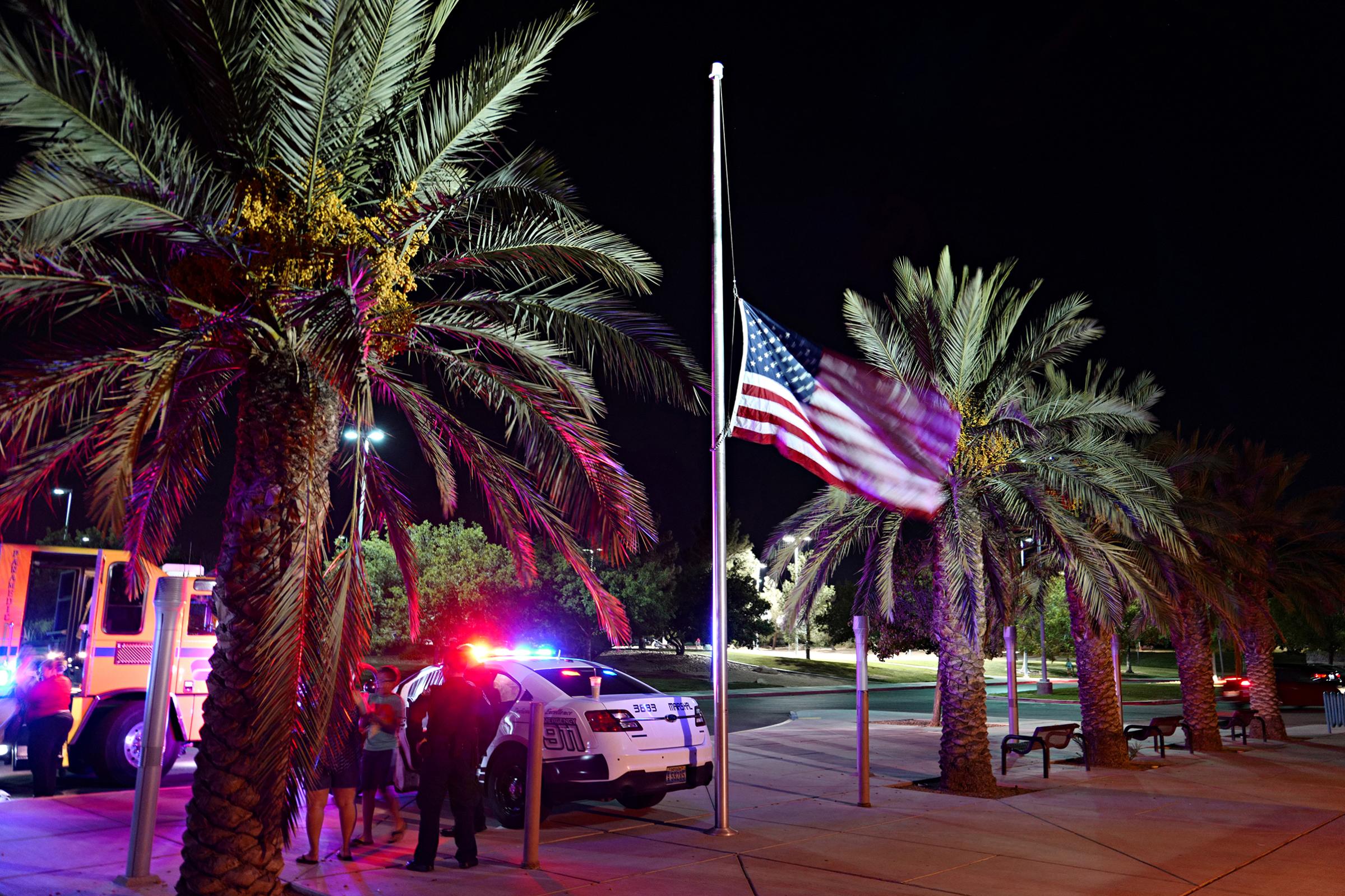 A prayer vigil held at Mountain Crest Park for the victims of Sunday night's shooting on October 3, 2017 in Las Vegas, Nevada.Matt Stuart—Magnum for TIME