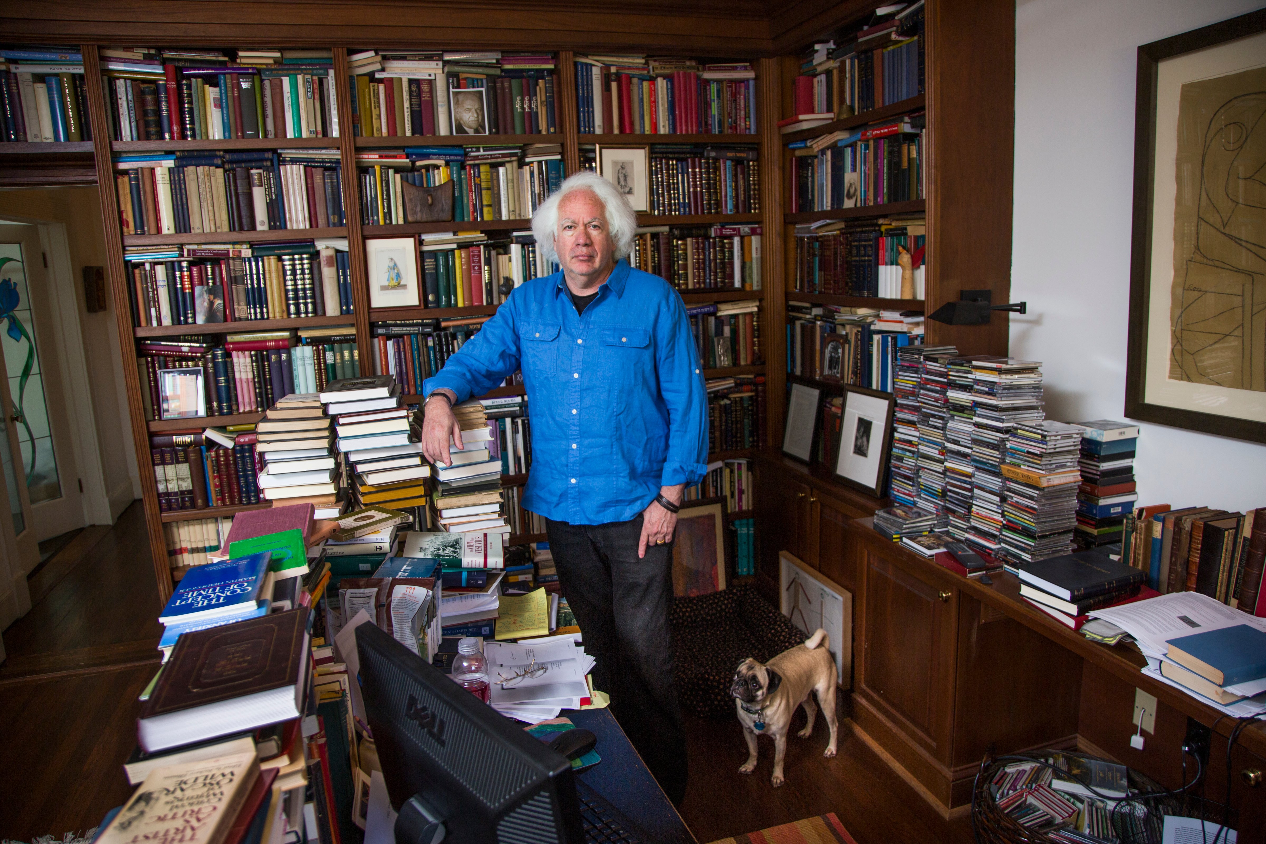 American author and literary critic Leon Wieseltier at his home in Washington, DC. Wieseltier is the long-serving literary editor at the New Republic has won the Israel Dan David Prize Board in 2013 for being "a foremost writer and thinker who confronts and engages with the central issues of our times, setting the standard for serious cultural discussion in the United States." (Photo by Brooks Kraft LLC/Corbis via Getty Images) (Brooks Kraft—Corbis via Getty Images.)