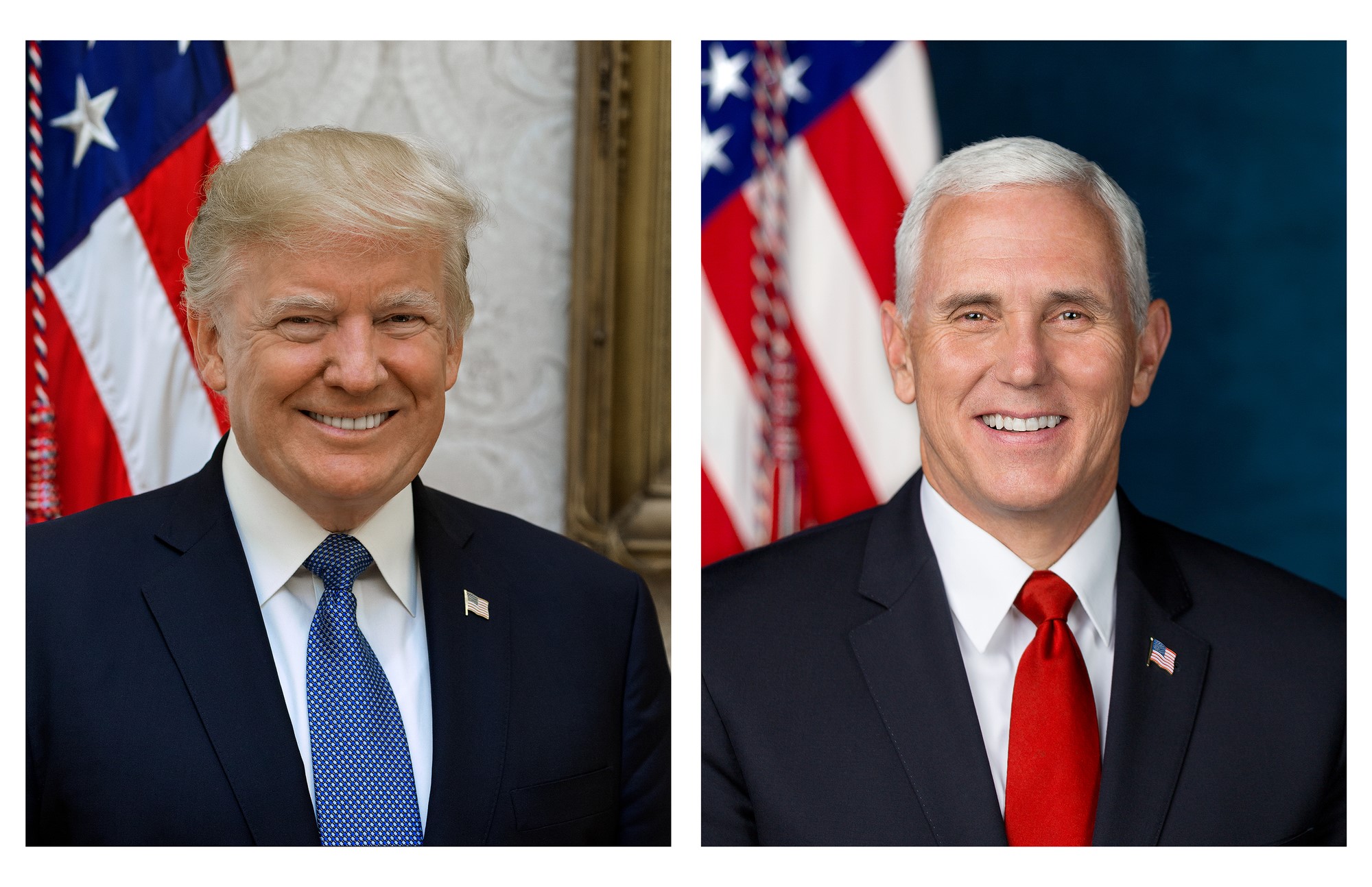 The official portraits of President Donald Trump and Vice President Mike Pence (White House)