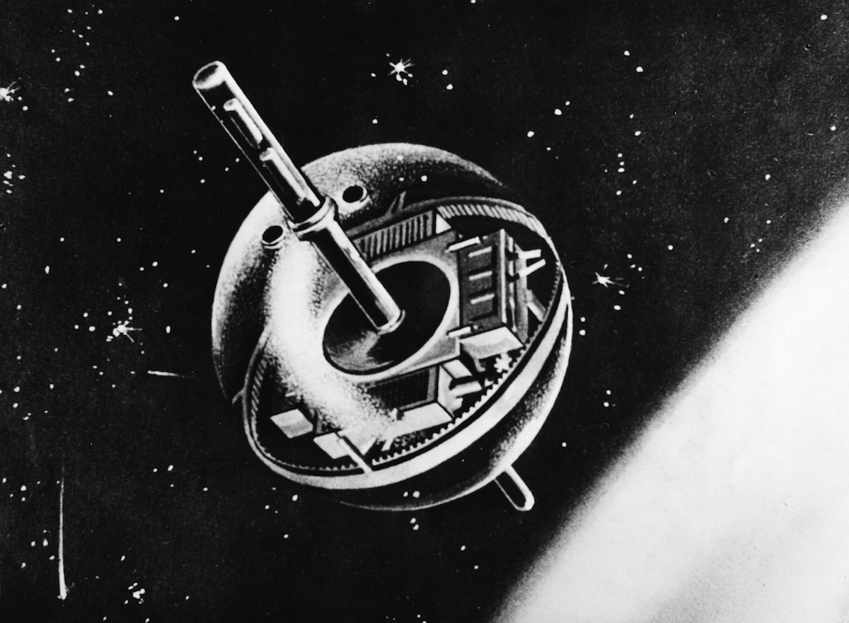Illustration of Sputnik I in orbit, 1957. (ullstein bild / Getty Images)